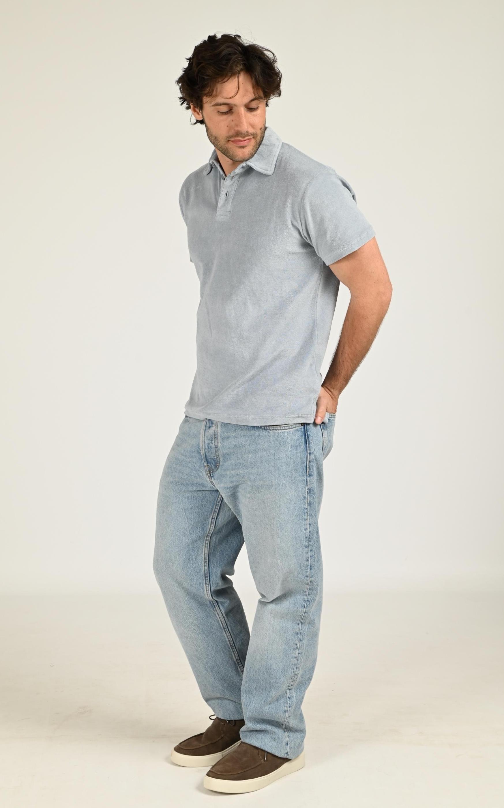 Polo Textile Homme Daytona 73, modèle Brody 104171 de couleur reef water