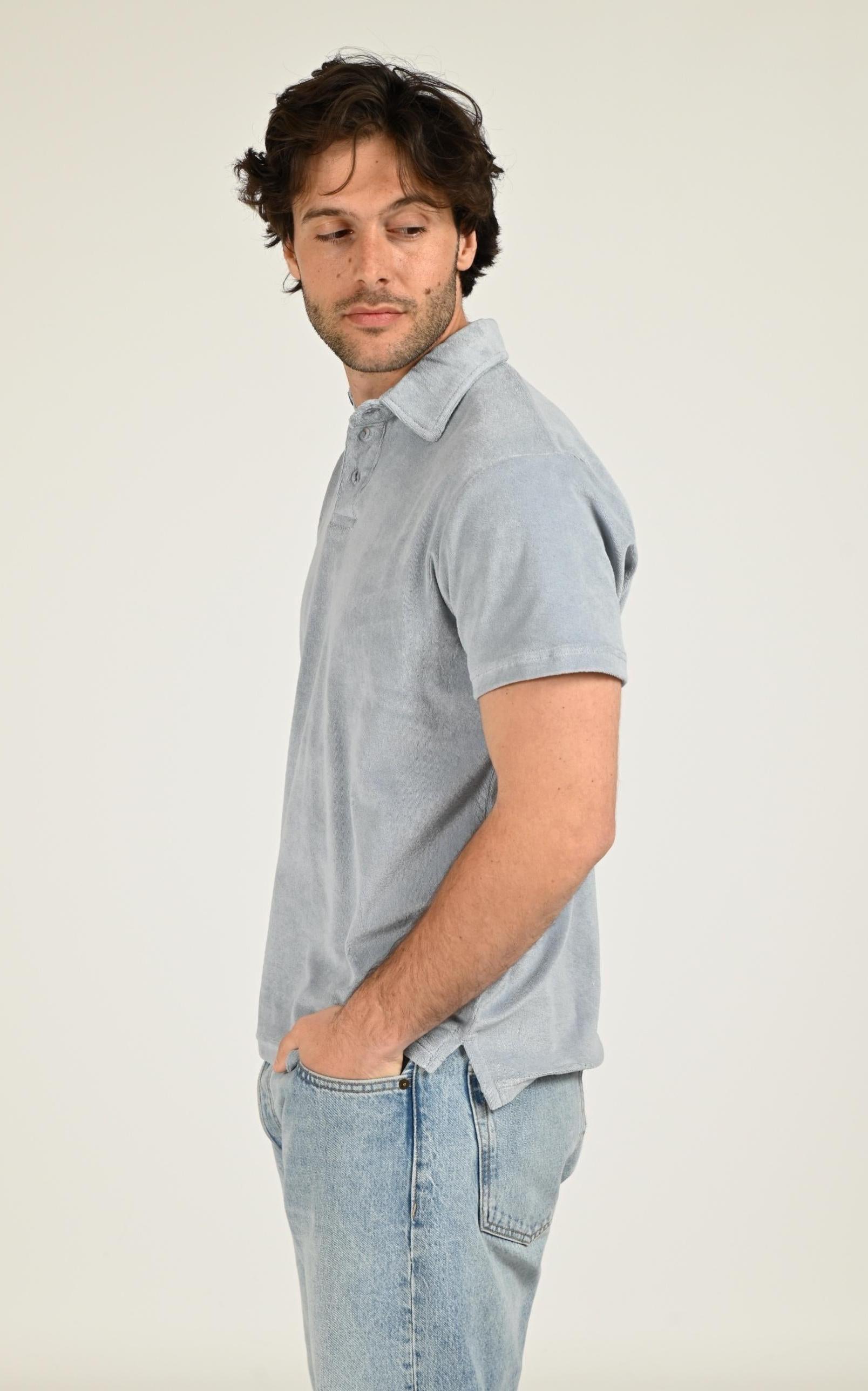 Polo Textile Homme Daytona 73, modèle Brody 104171 de couleur reef water