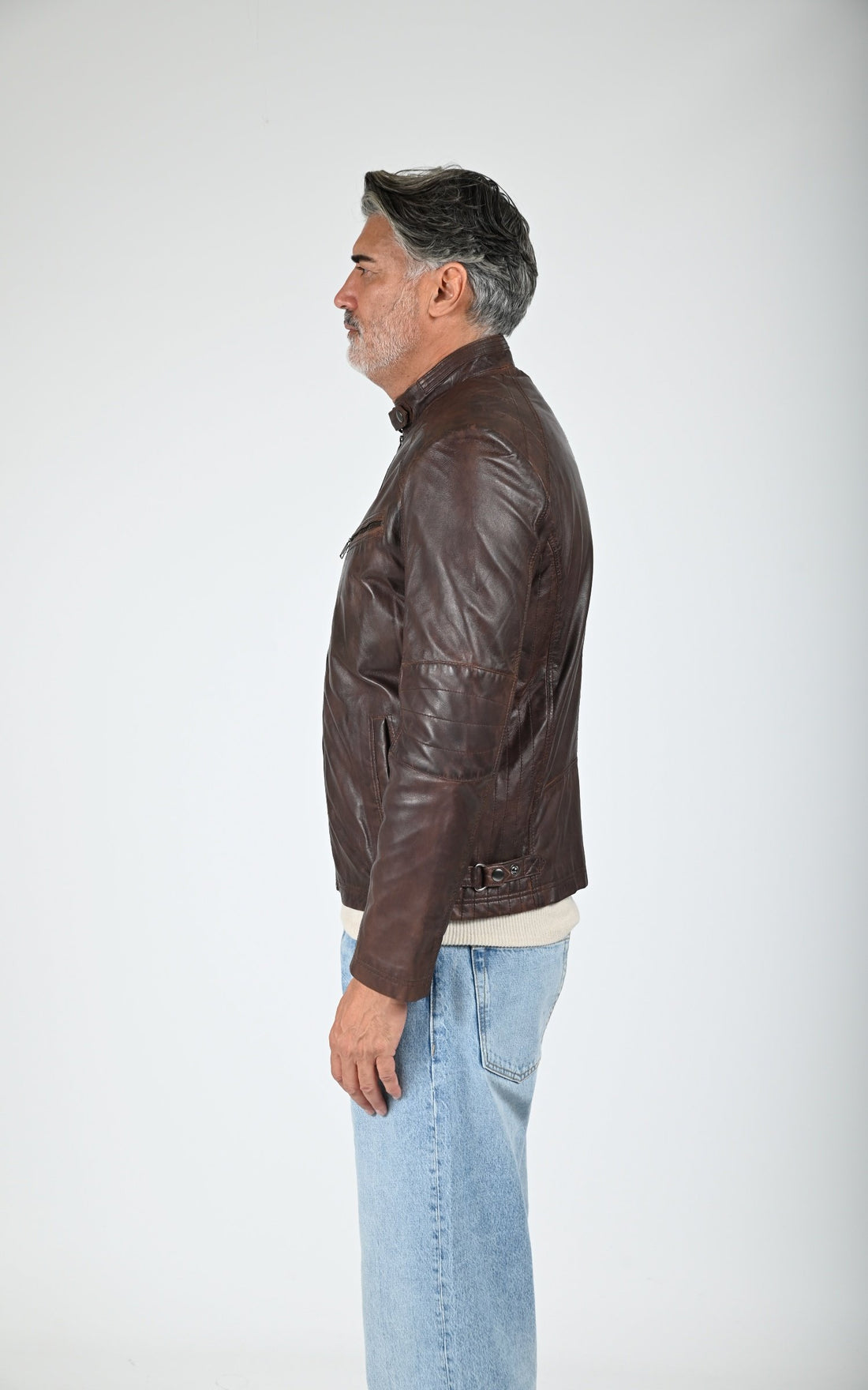 Blouson Bulk cuir marron