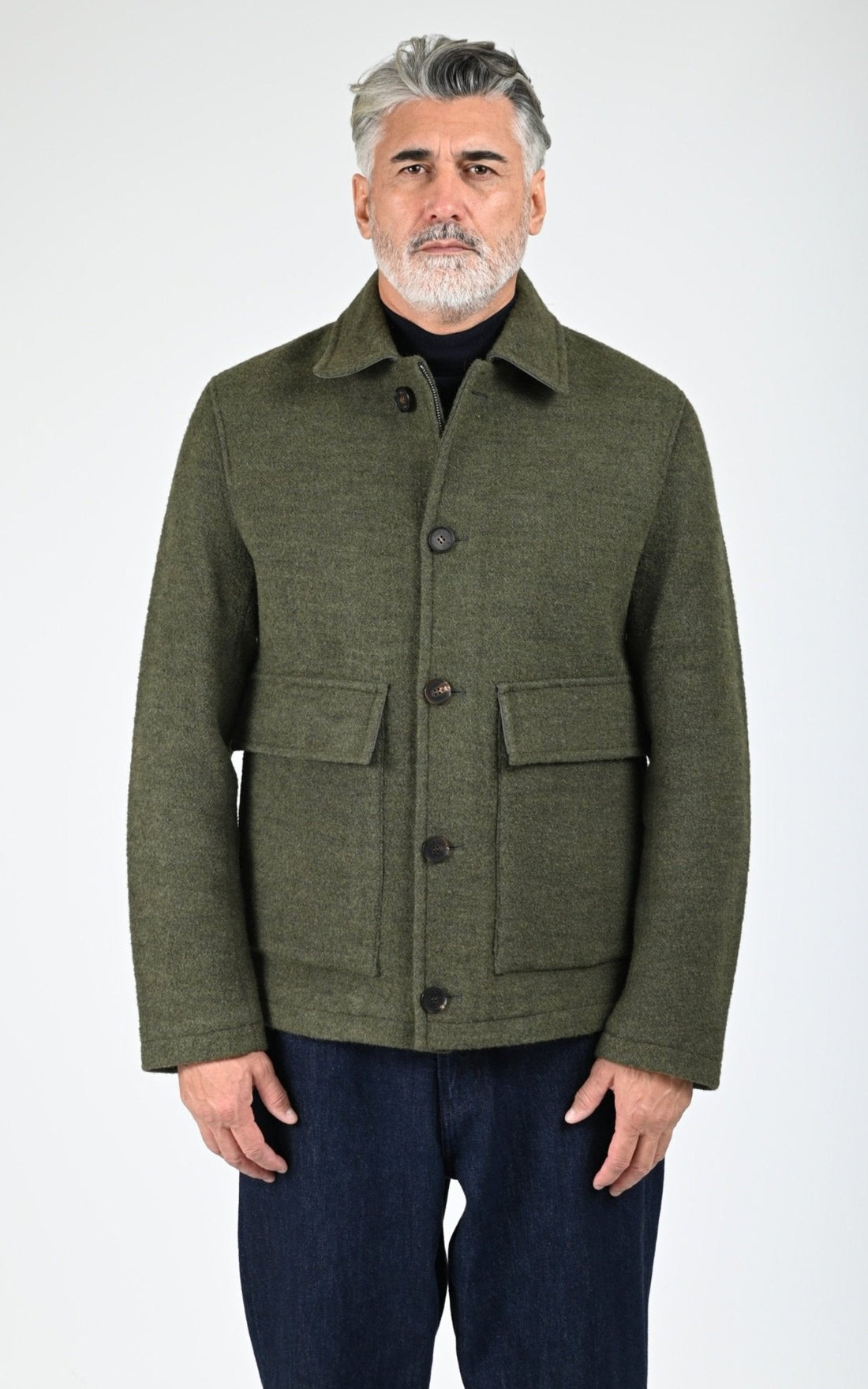 Veste Textile Homme Duno, modèle Bullet de couleur verde militare