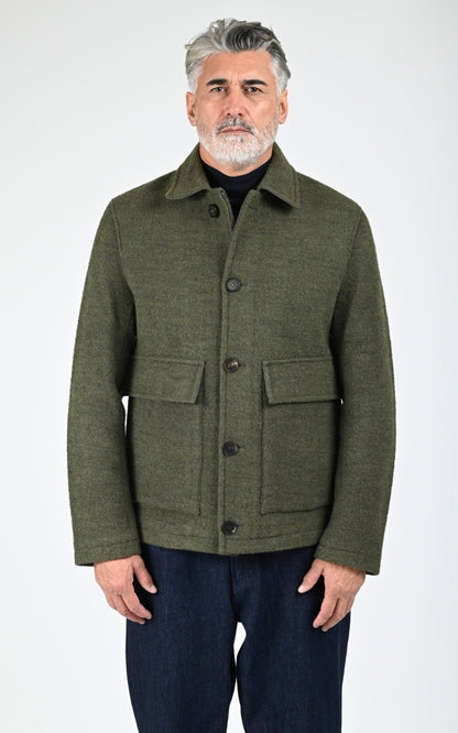 Veste Textile Homme Duno, modèle Bullet de couleur verde militare