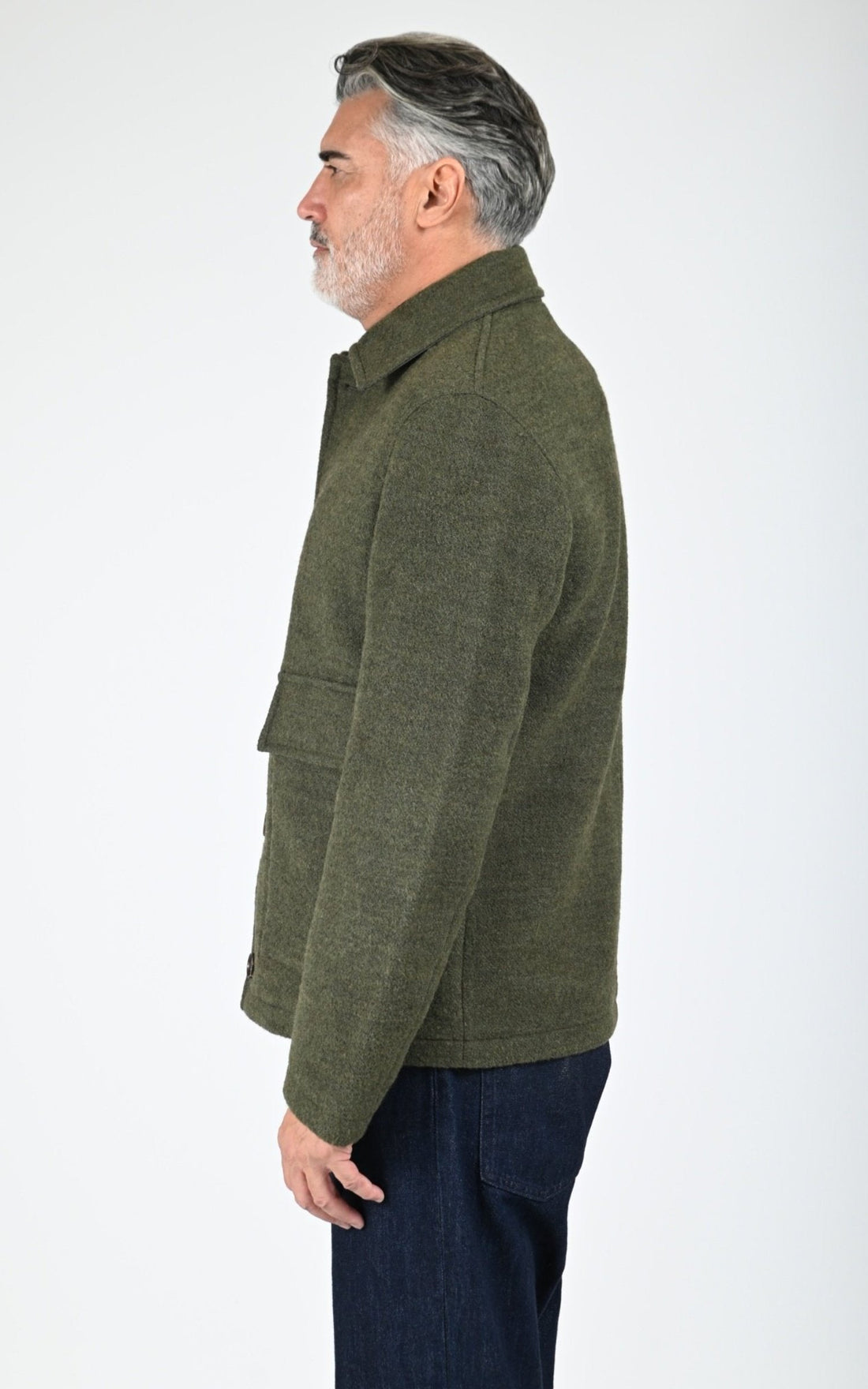 Veste Textile Homme Duno, modèle Bullet de couleur verde militare