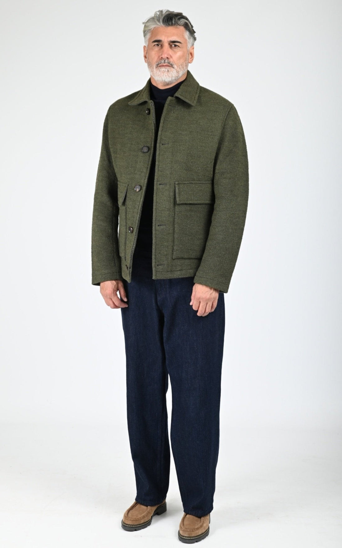Veste Textile Homme Duno, modèle Bullet de couleur verde militare