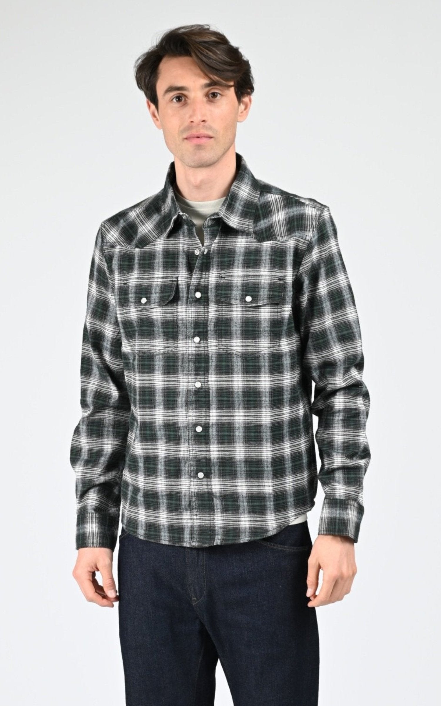 Chemise Textile Homme Daytona 73, modèle Burns 104432 de couleur green 1