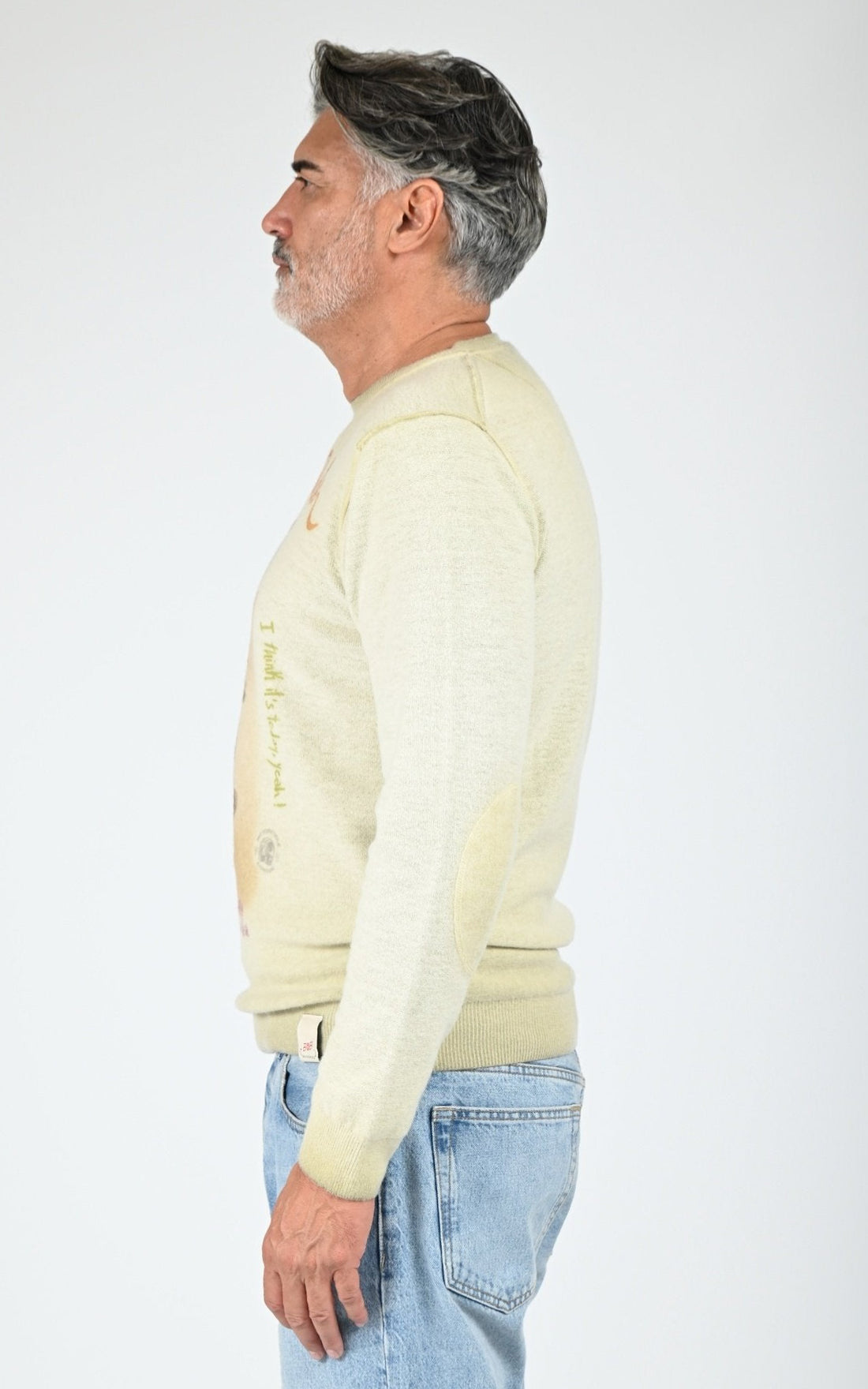 Pull en laine imprimé Bristol vert