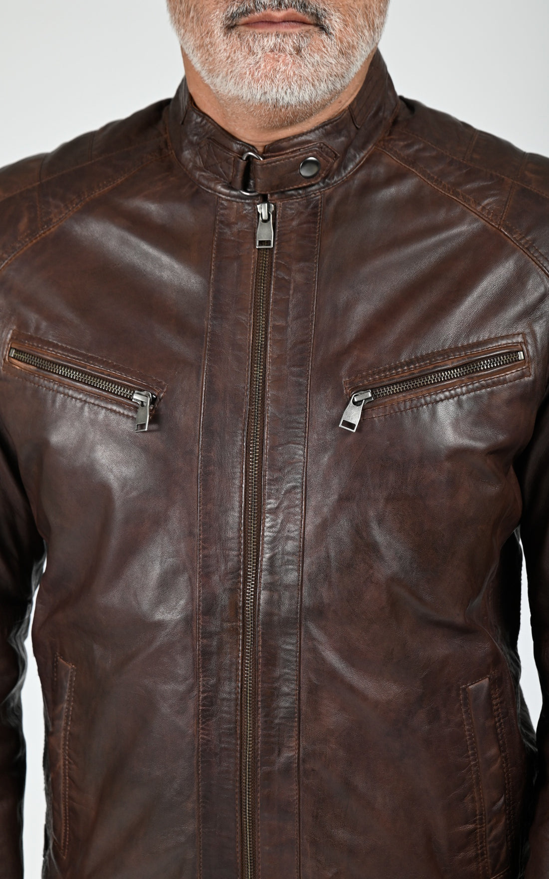Blouson Bulk cuir marron
