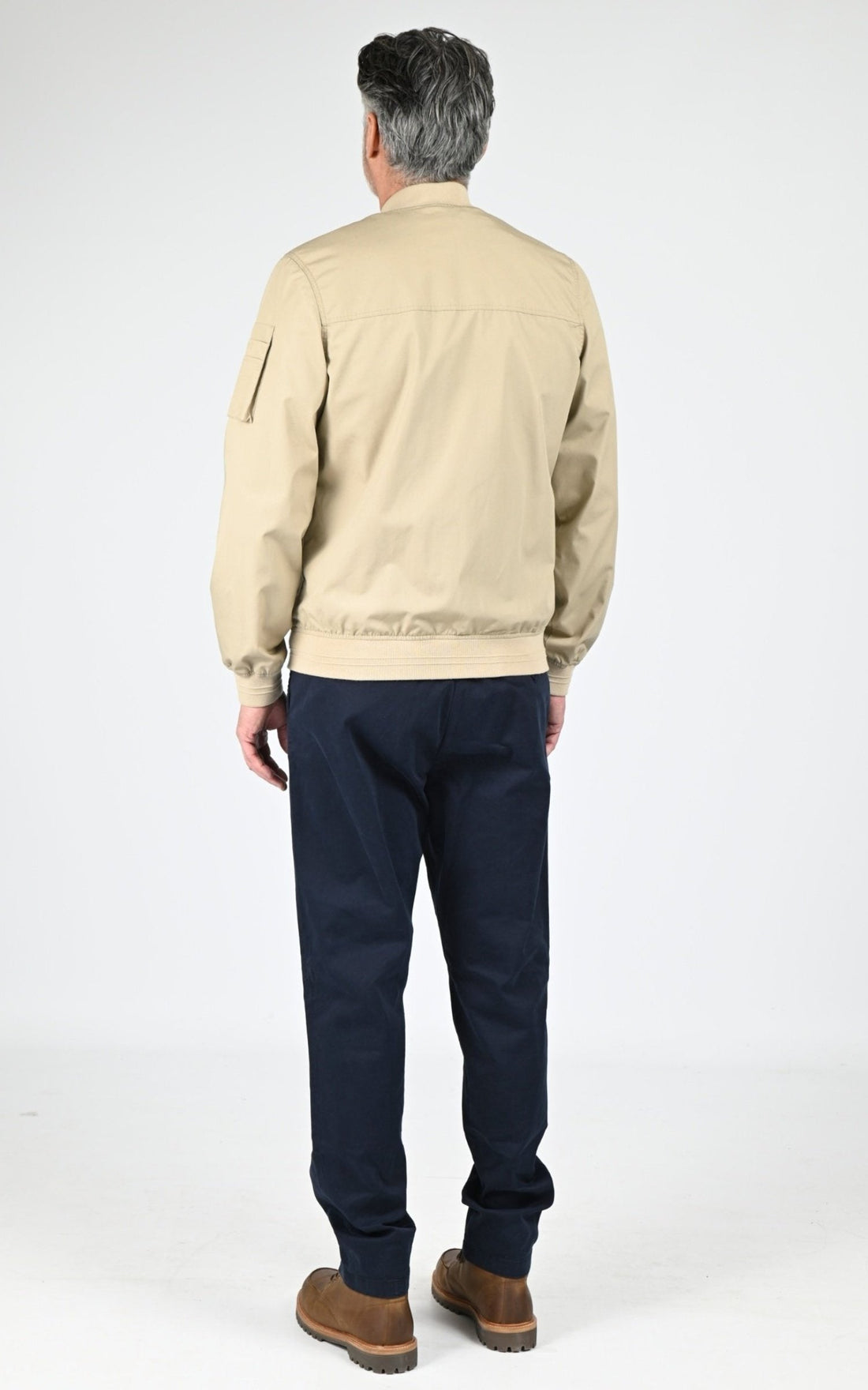 Blouson Textile Homme Jaj -Schott-, modèle Cabers de couleur light beige