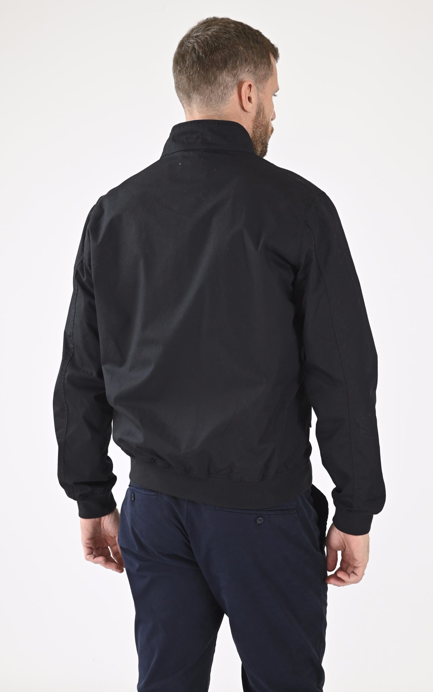 Blouson textile homme Schott, modèle Cabl1220 de couleur Bleu - vue arrière