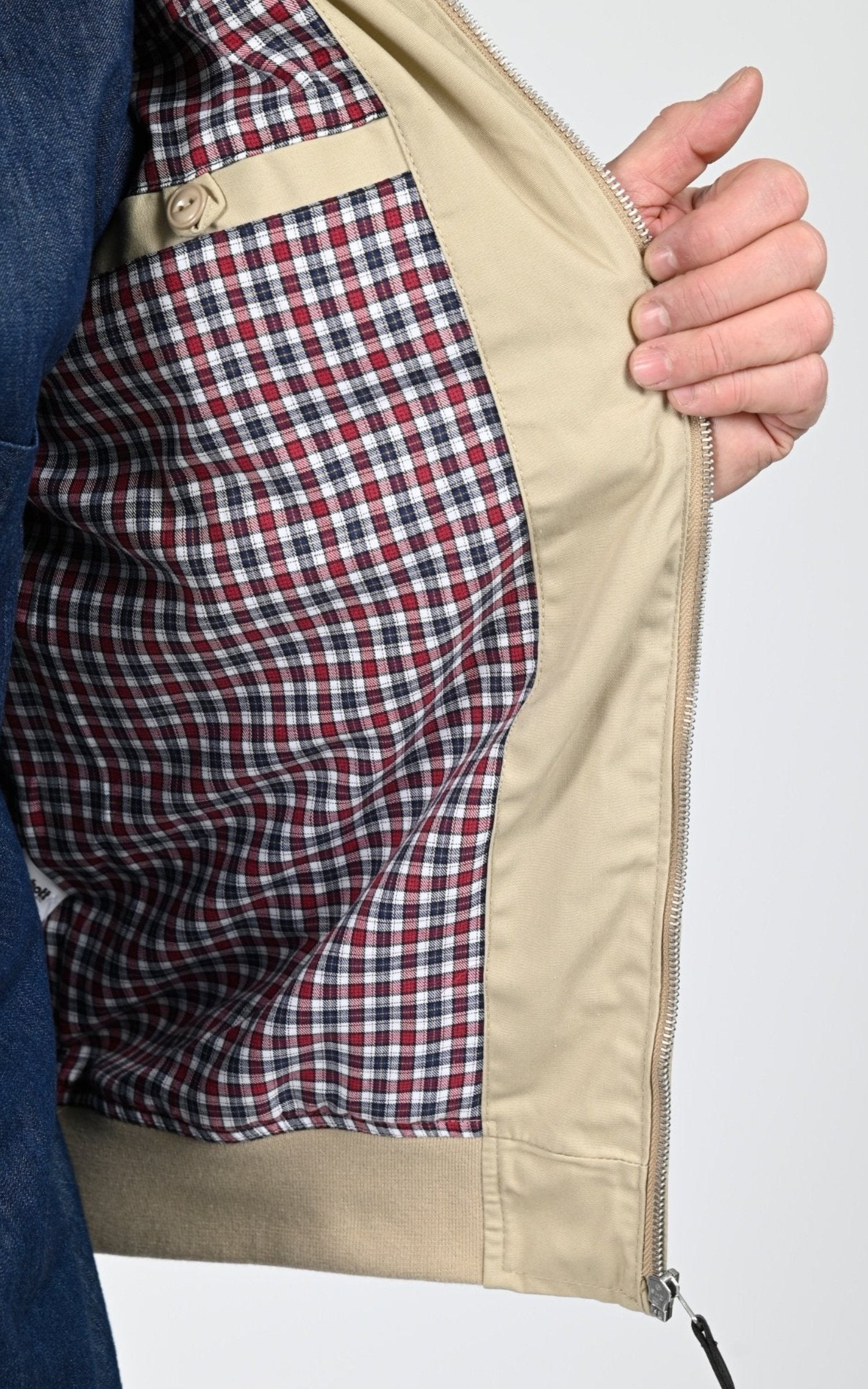 Blouson Textile Homme Schott, modèle Cabl1220 de couleur light beige 5