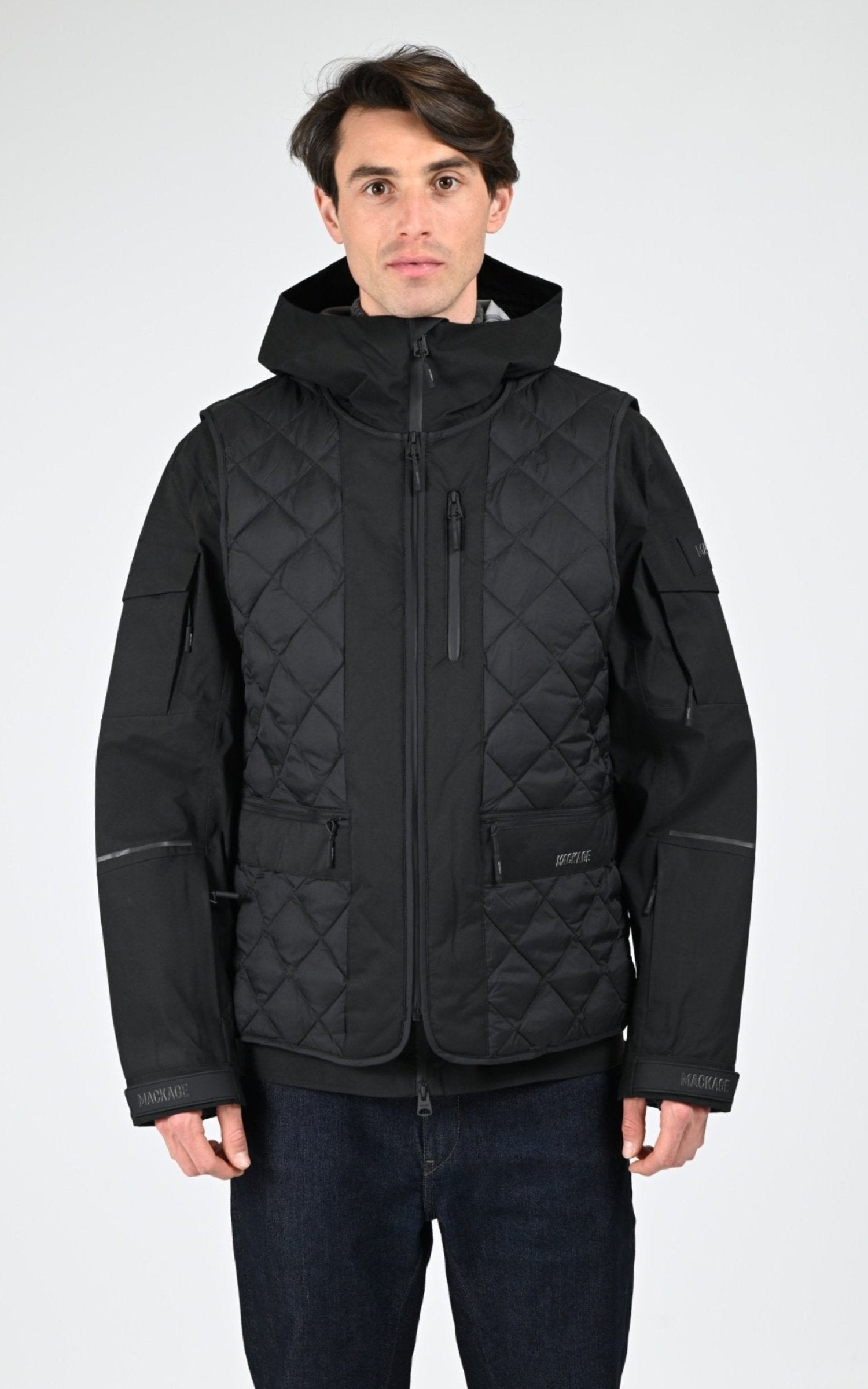 Ves doudoune Textile Homme Mackage, modèle Callahan de couleur black 1