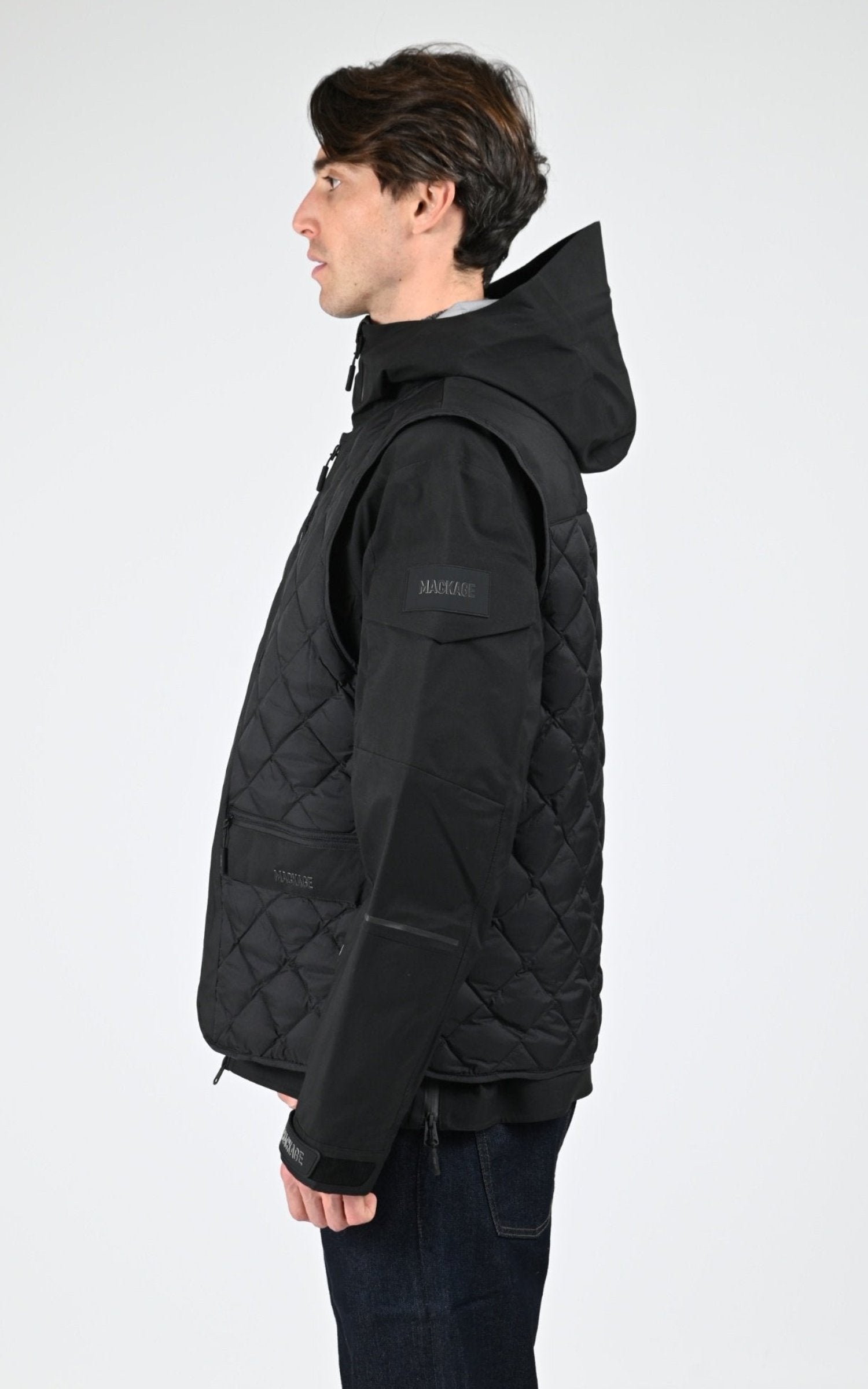 Ves doudoune Textile Homme Mackage, modèle Callahan de couleur black 3