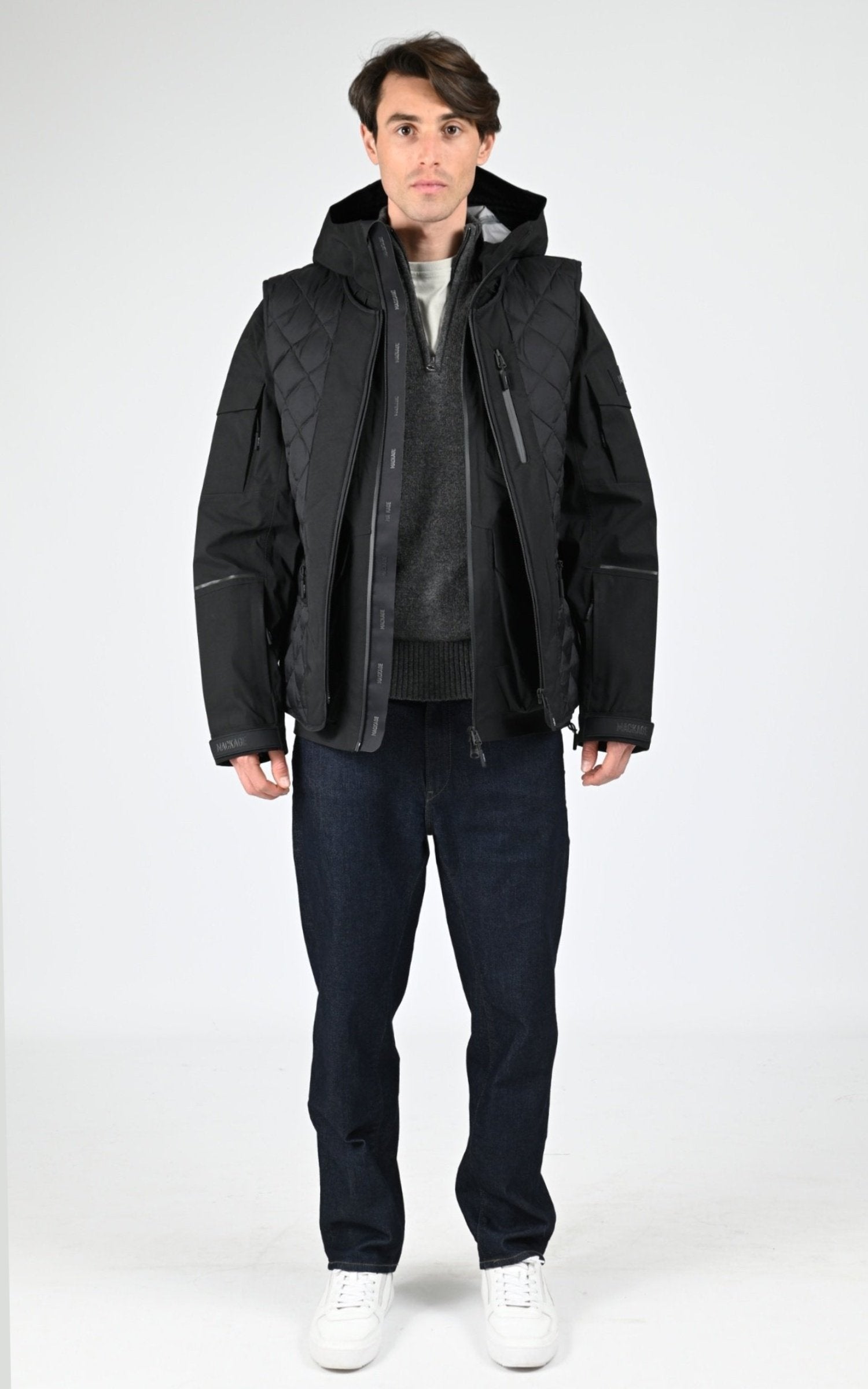 Ves doudoune Textile Homme Mackage, modèle Callahan de couleur black 2