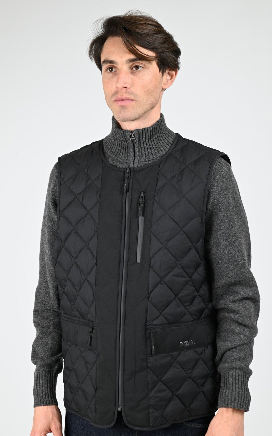 Ves doudoune Textile Homme Mackage, modèle Callahan de couleur black