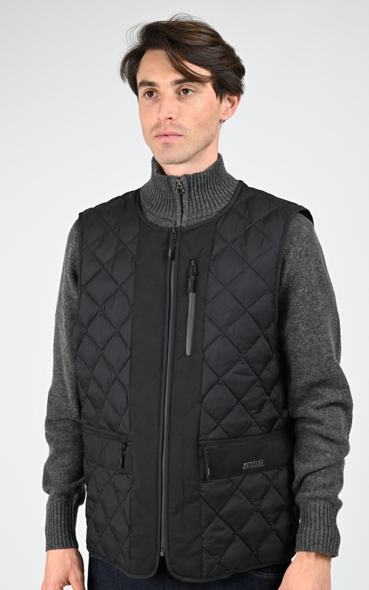 Ves doudoune Textile Homme Mackage, modèle Callahan de couleur black