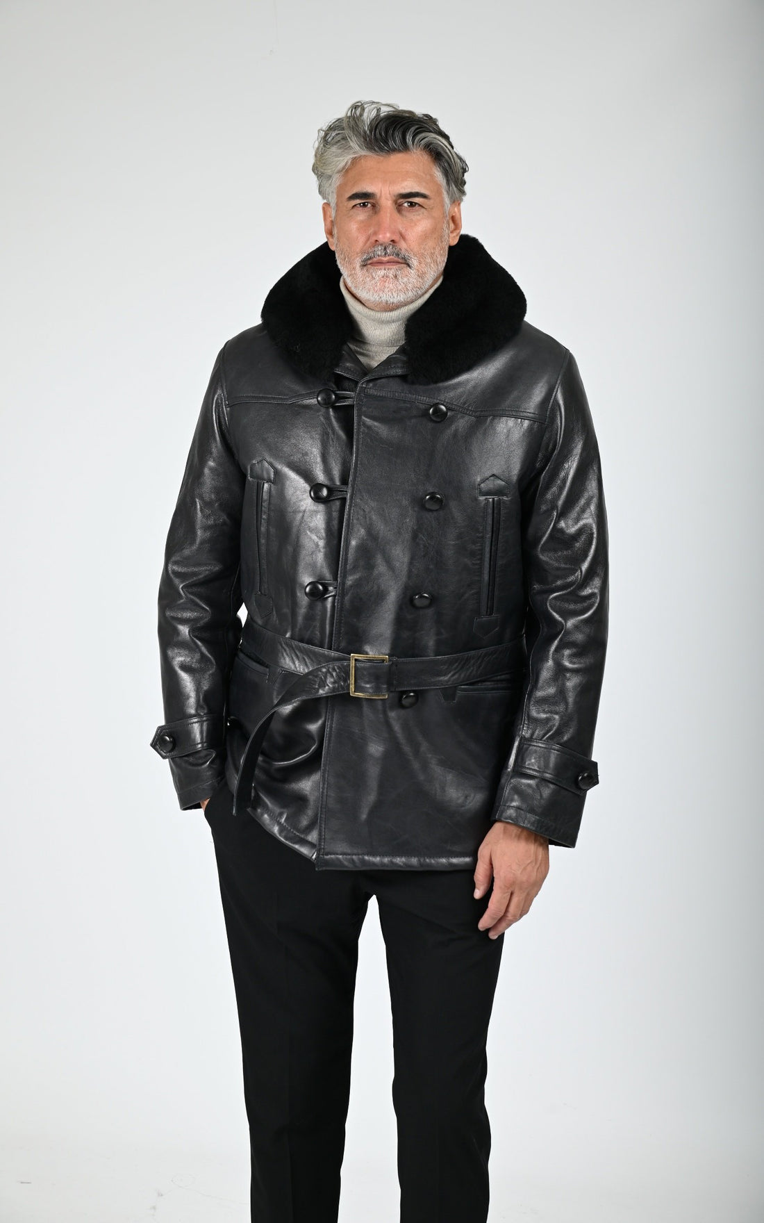Authentique Canadienne cuir noir