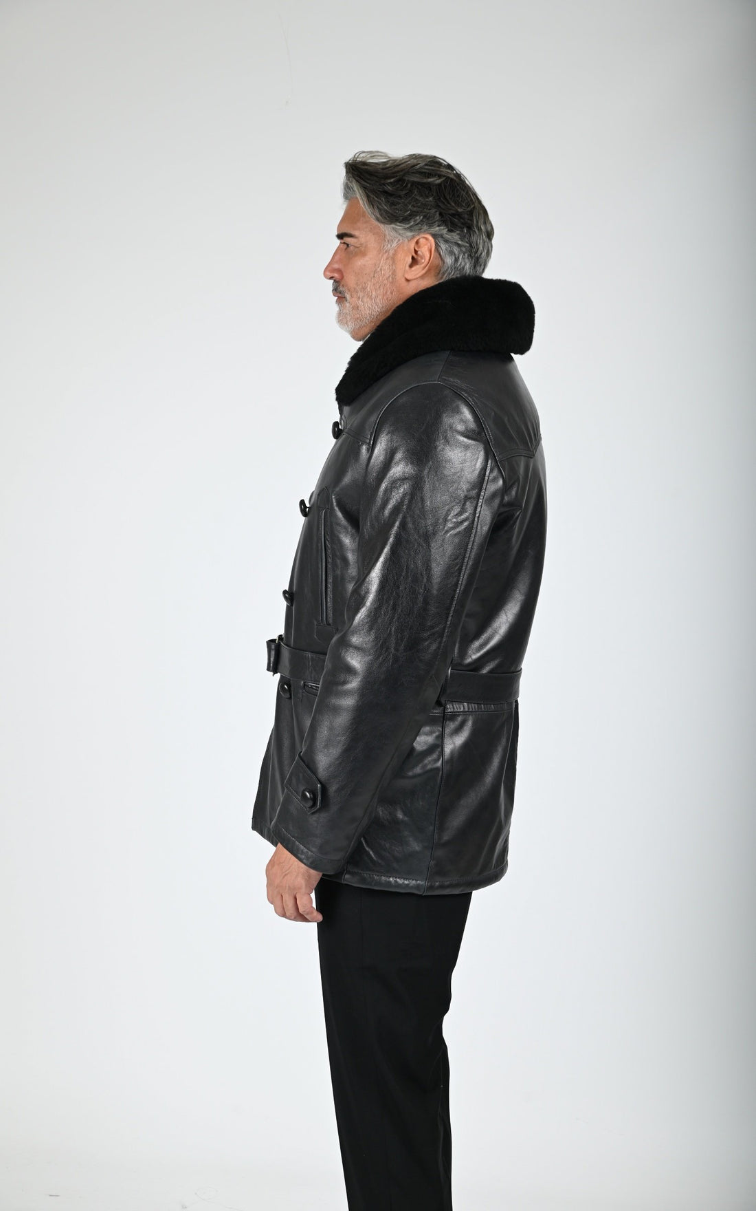 Authentique Canadienne cuir noir
