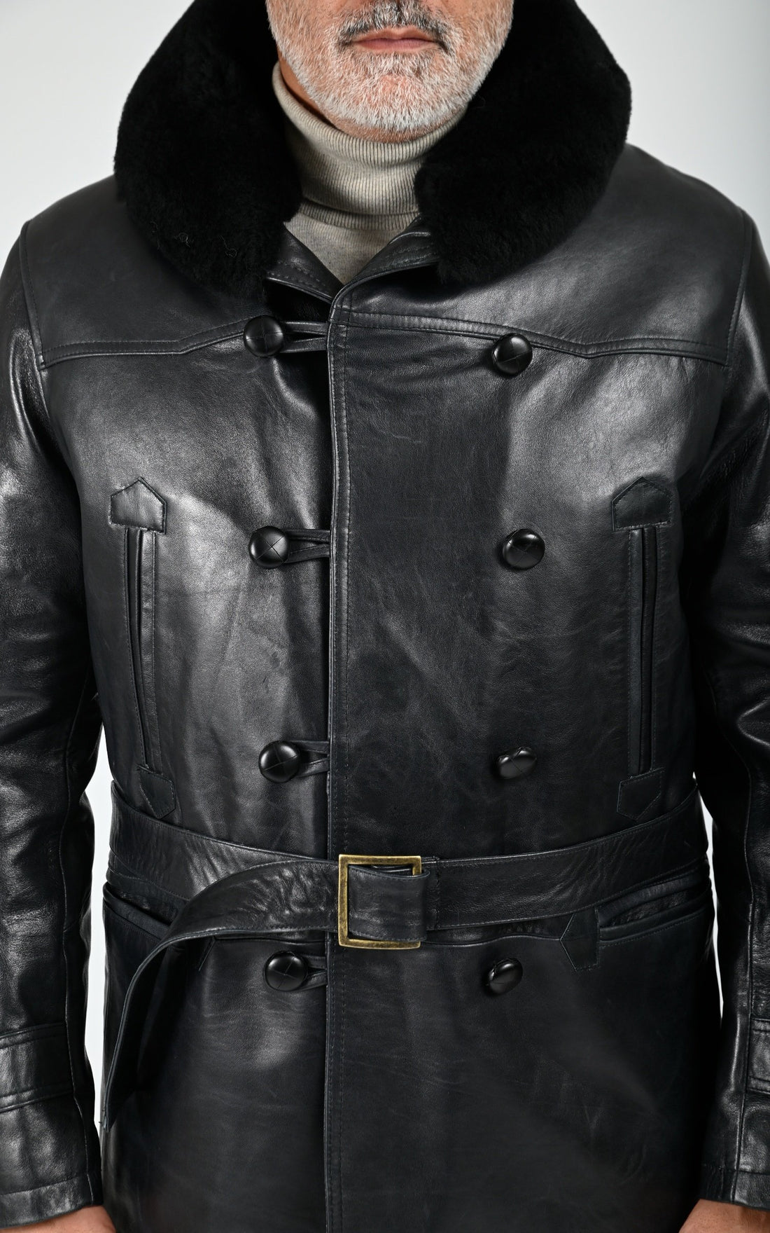 Authentique Canadienne cuir noir