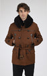 Veste Textile Homme La canadienne, modèle Canadienne 2 de couleur marron