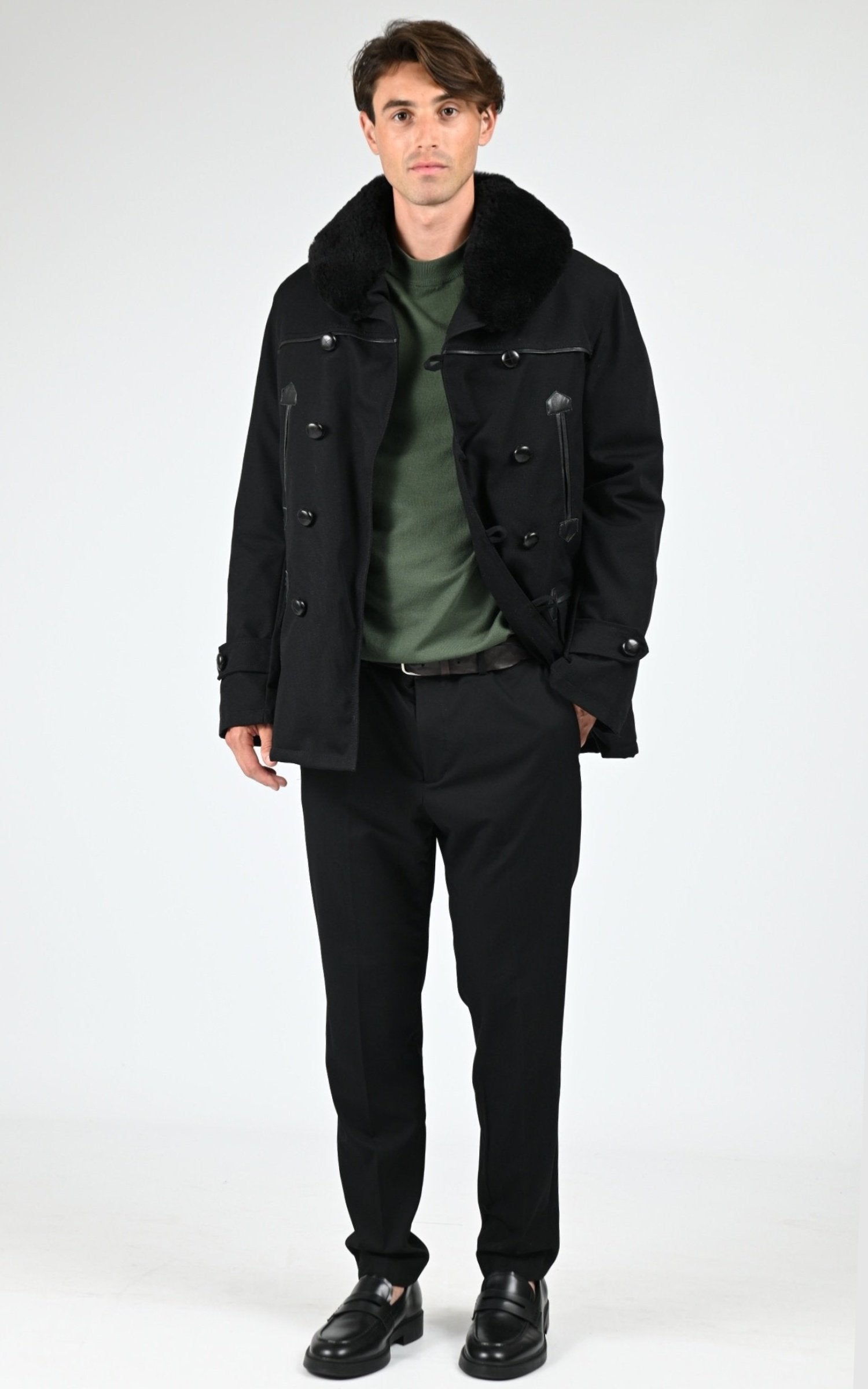 A &quot;CANADIENNE 2&quot; Noir La Canadienne Veste Homme opened photo
