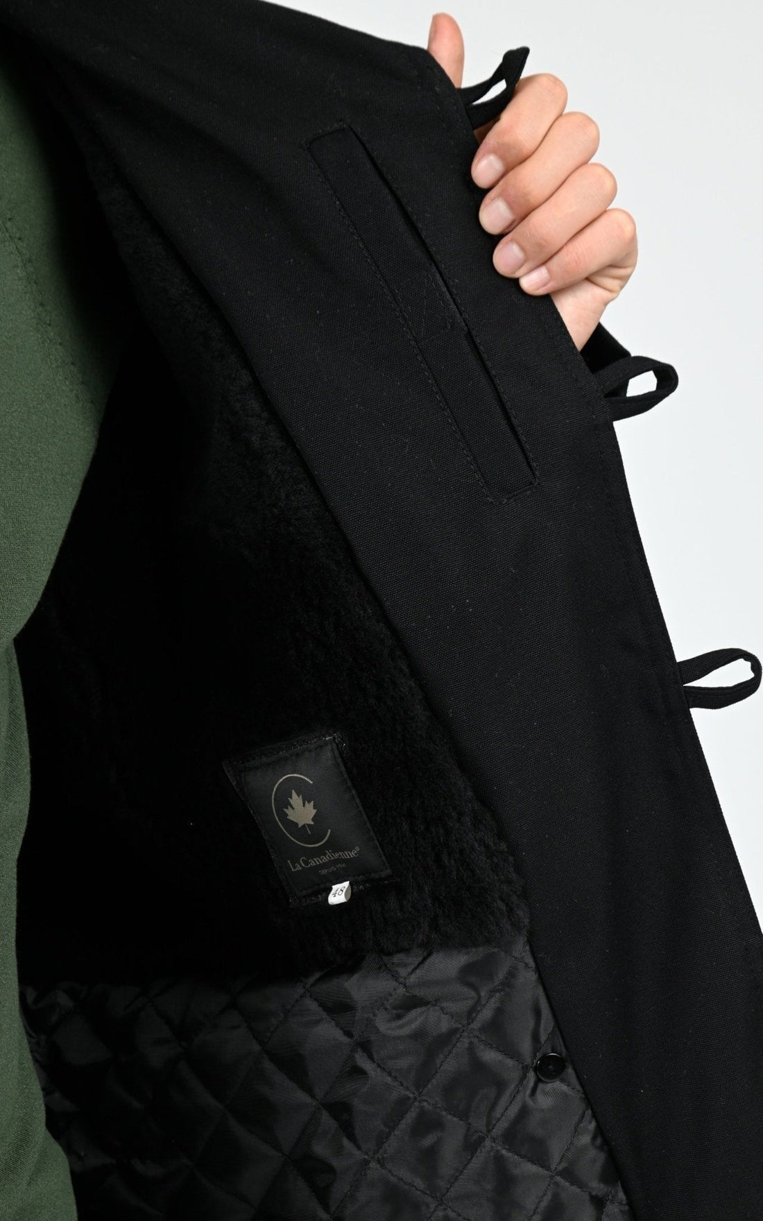 A &quot;CANADIENNE 2&quot; Noir La Canadienne Veste Homme closed photo