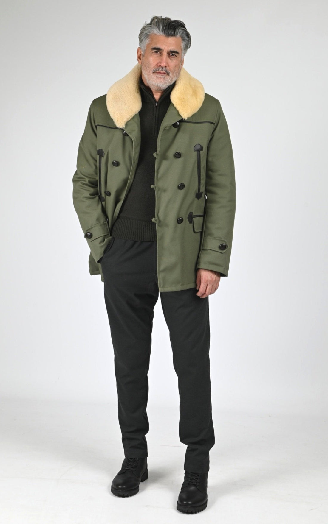 Veste Textile Homme La Canadienne, modèle Canadienne 2 de couleur kaki