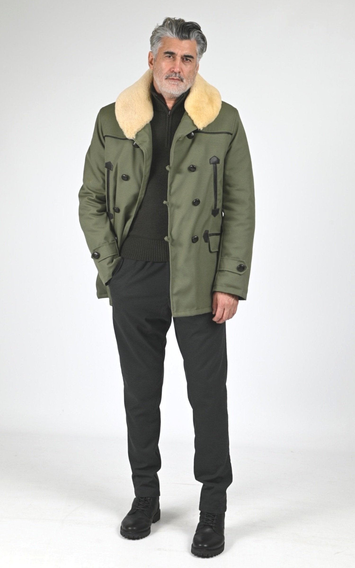 Veste Textile Homme La Canadienne, modèle Canadienne 2 de couleur kaki 2