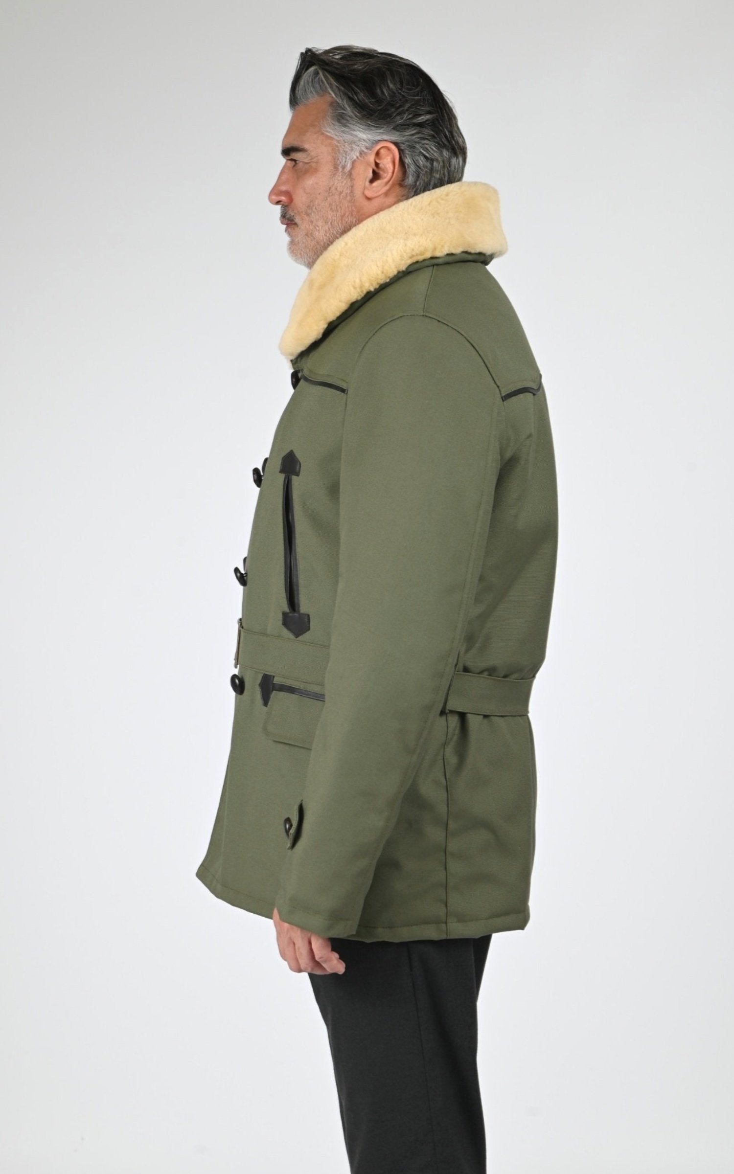 Veste Textile Homme La Canadienne, modèle Canadienne 2 de couleur kaki 3