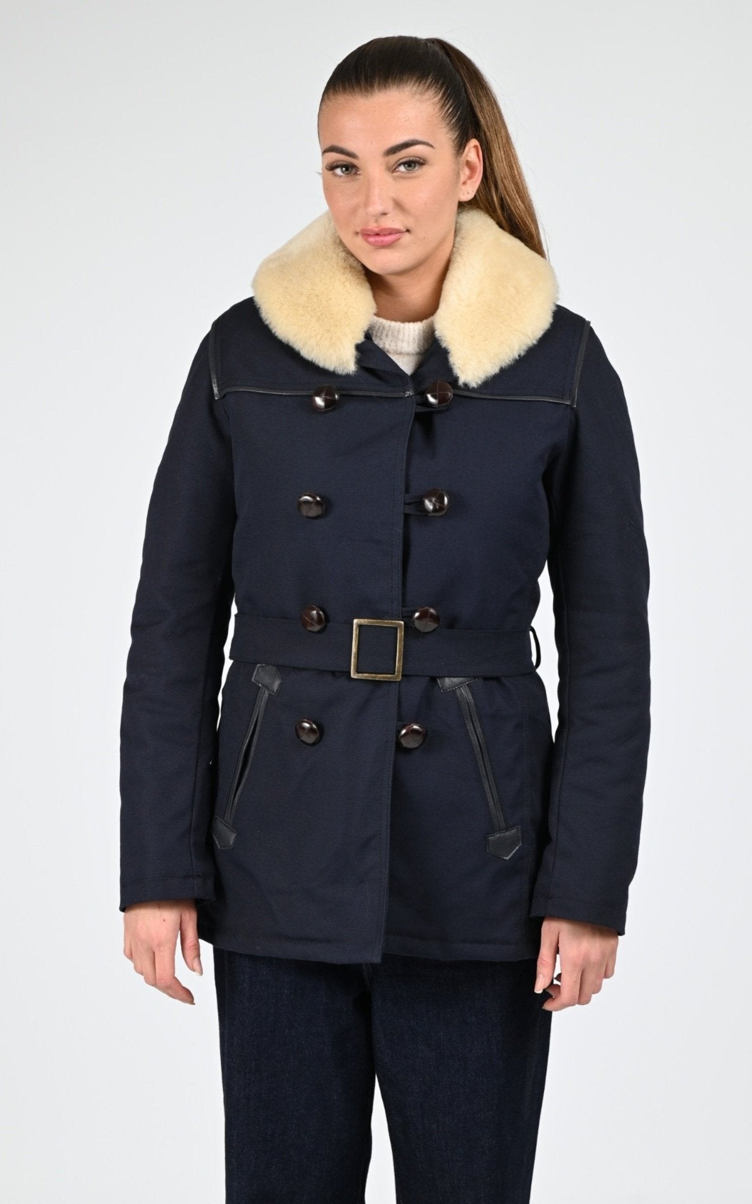 Veste Textile Femme La Canadienne, modèle Canadienne f de couleur bleu 1