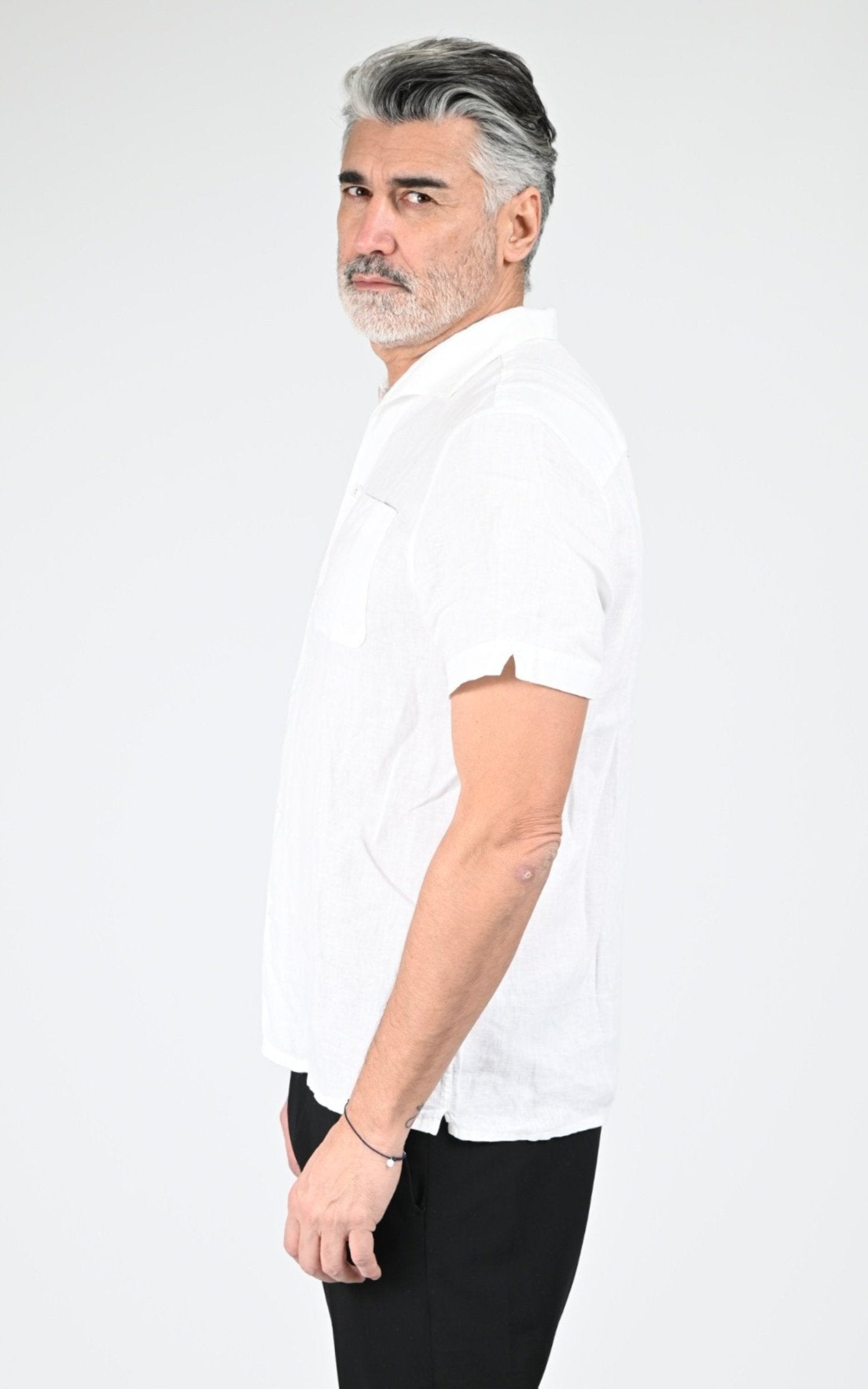 Chemise Textile Homme Rivieras, modèle Canaries de couleur blanc 3