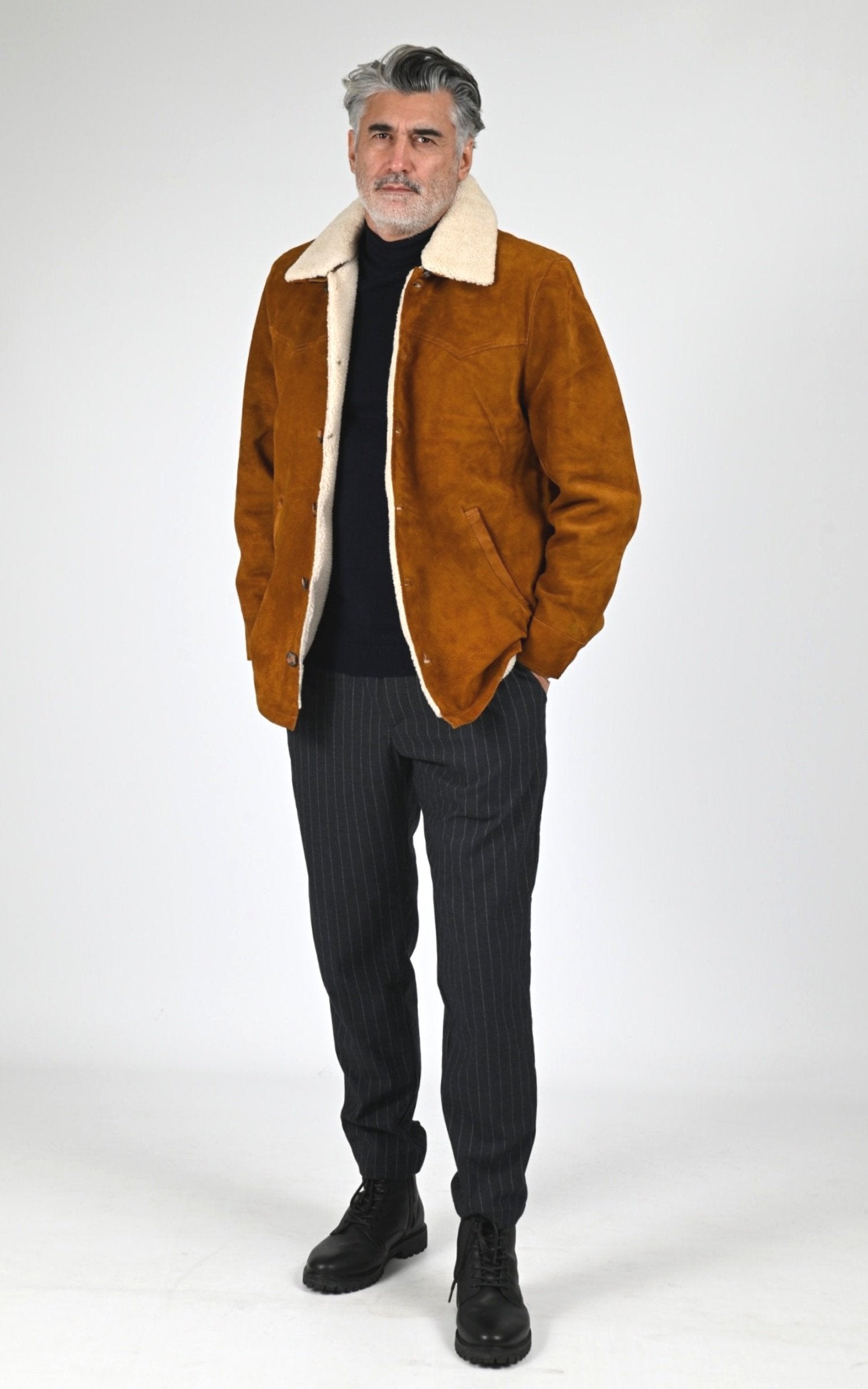 Veste Daim Homme Iron And Resin, modèle Caravan 103682 de couleur cognac 2