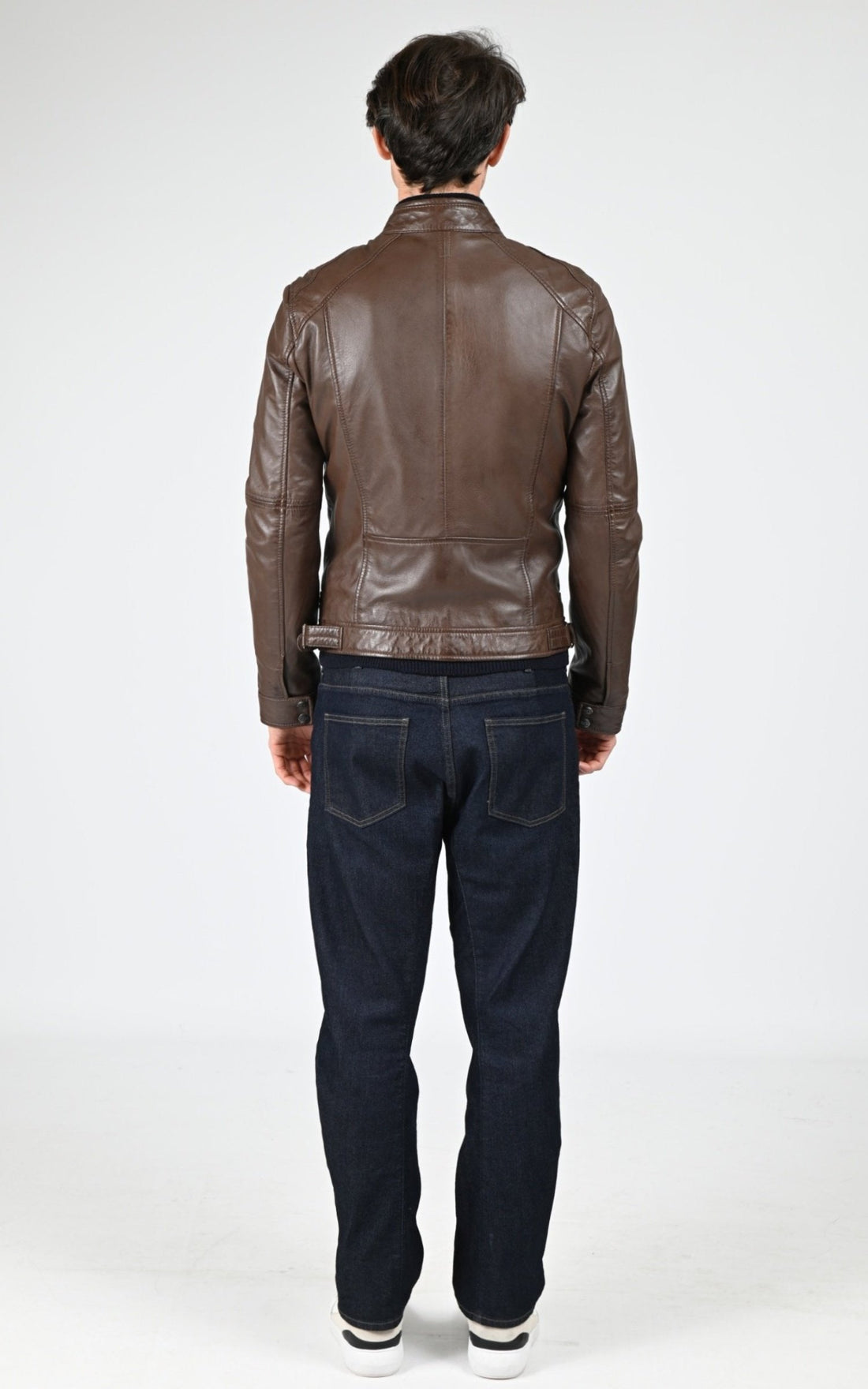 Blouson Cuir Homme Oakwood, modèle Casey 60901 de couleur marron