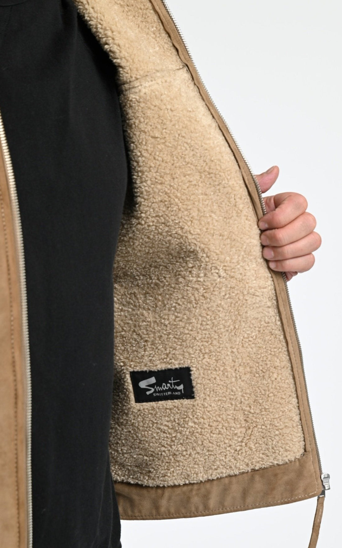 Blouson Daim Homme Smarty, modèle Casimiro 7768 de couleur beige 21