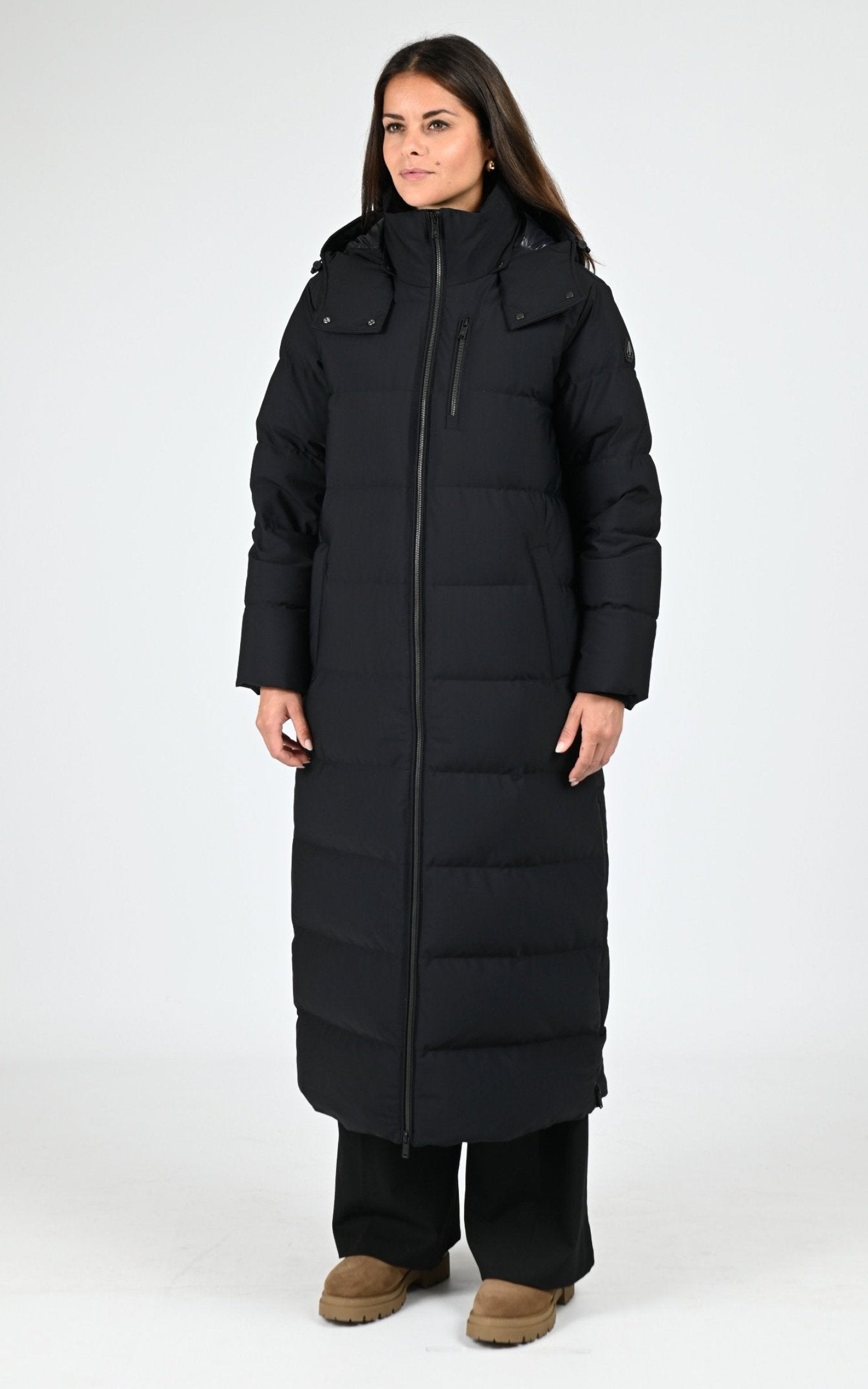 3/4 doudoune Textile Femme Moose Knuckles, modèle Chelia 3q m35lp280s de couleur black blk sh 305 1
