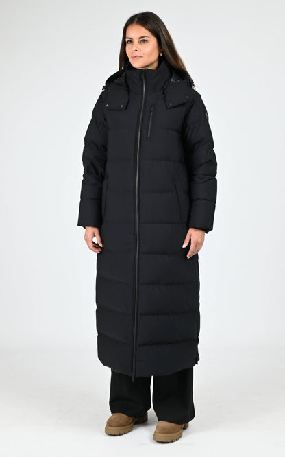 3/4 doudoune Textile Femme Moose Knuckles, modèle Chelia 3q m35lp280s de couleur black blk sh 305