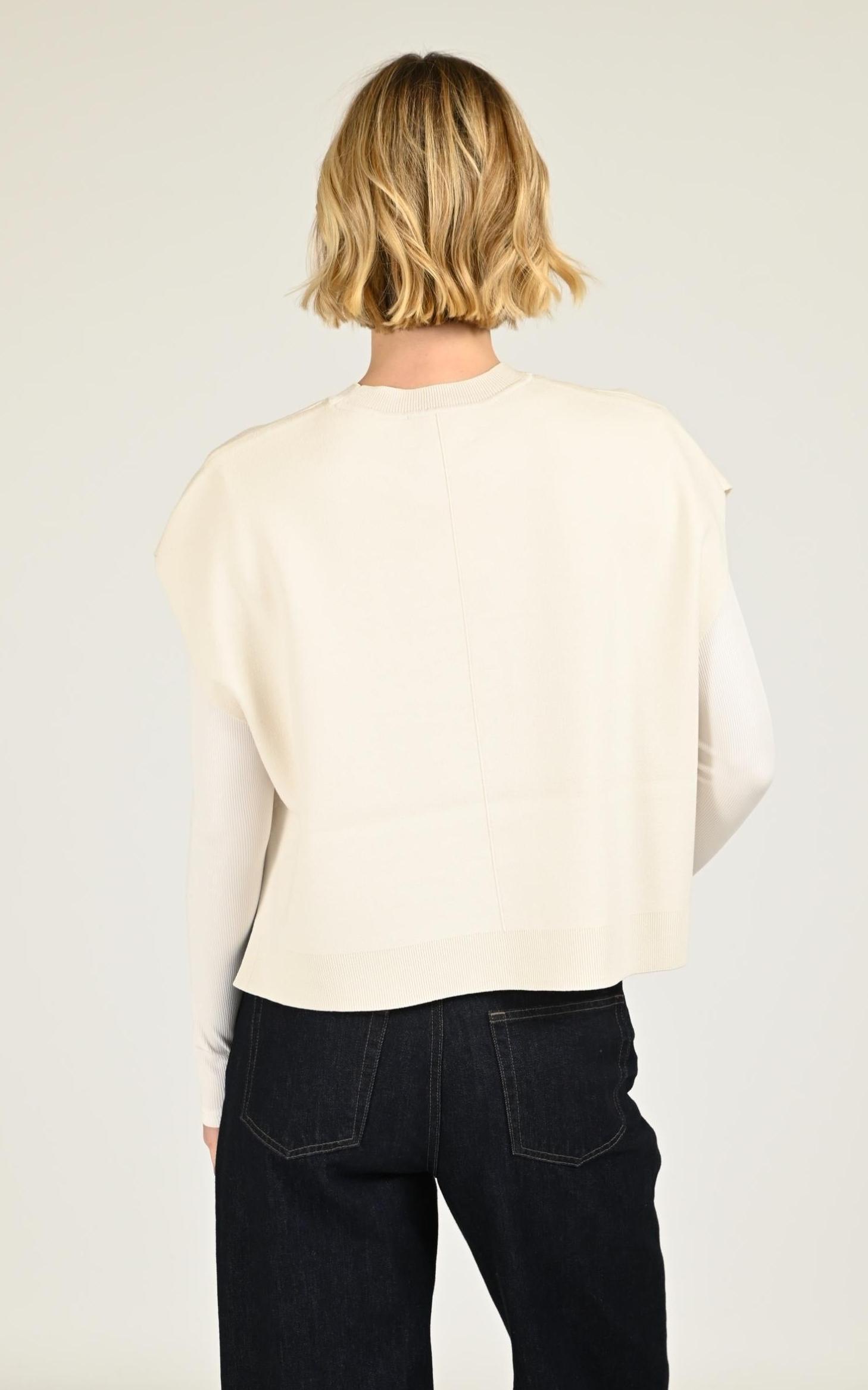 Pull Textile Femme Gertrude Et Gaston, modèle Cher de couleur creme 4