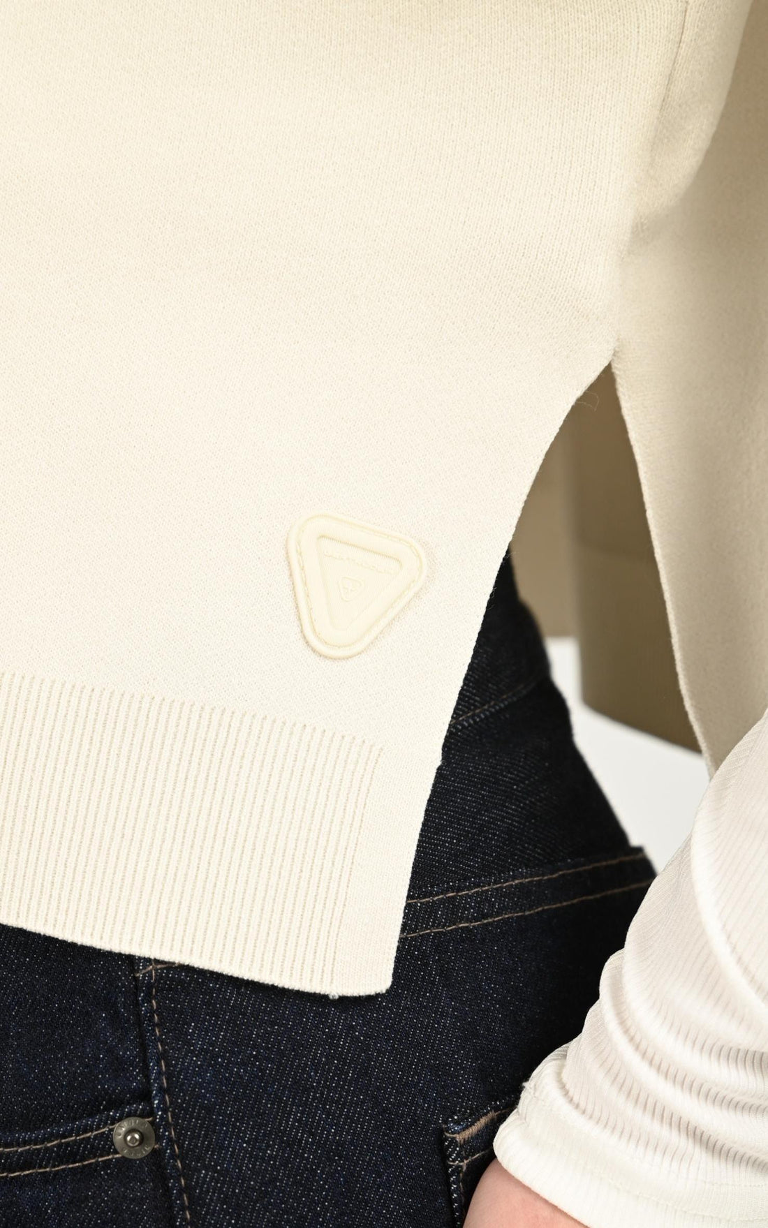 Pull Textile Femme Gertrude Et Gaston, modèle Cher de couleur creme