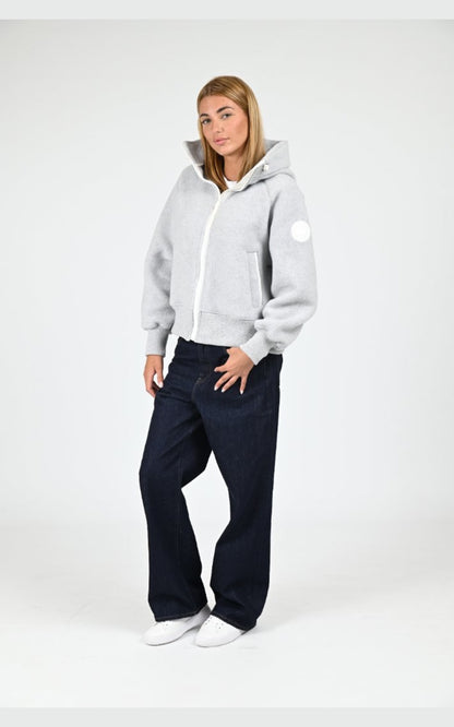 Blouson Textile Femme Canada Goose, modèle Chilliwack fleece 7102w de couleur silverbirch heather