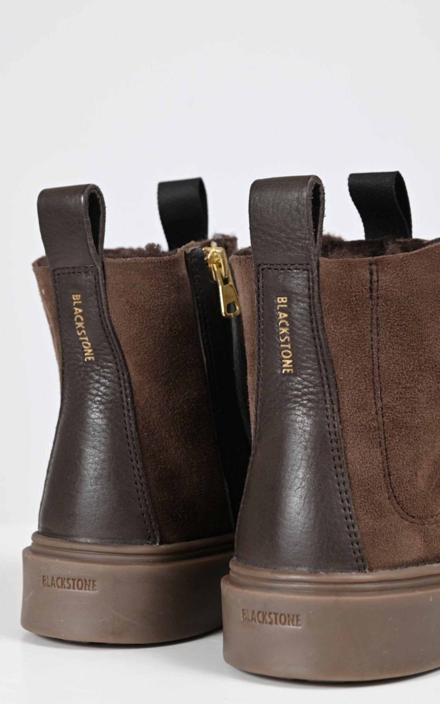 Boots Cuir Femme Blackstone, modèle Cl208 de couleur coffee bean