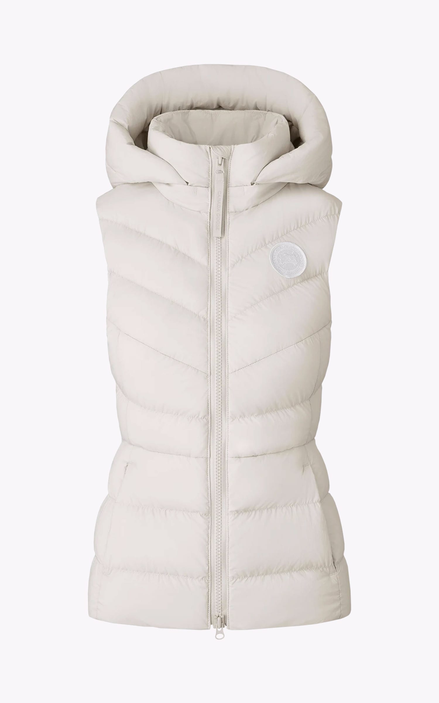 Gilet Textile Femme Canada goose, modèle Clair vest 2333ww de couleur blanc