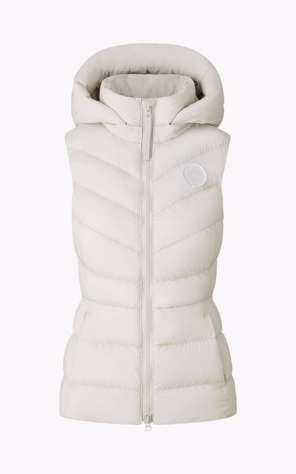 Gilet Textile Femme Canada goose, modèle Clair vest 2333ww de couleur blanc
