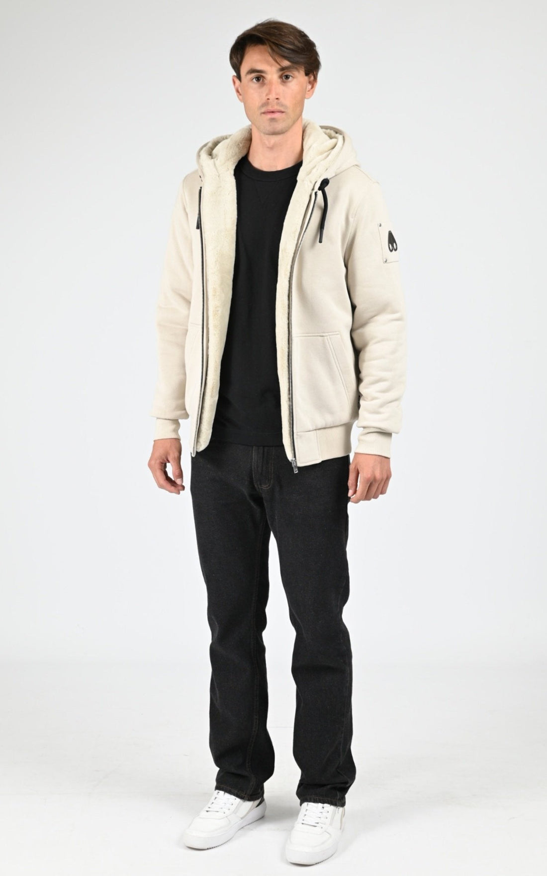 Gilet Textile Homme Moose Knuckles, modèle Classic bunny 3 m32ms600 de couleur alabaster 1718