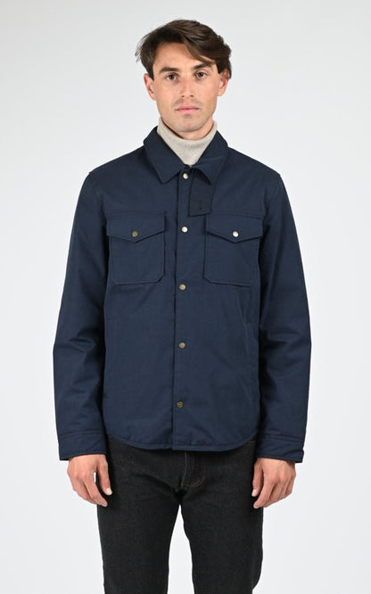 Veste Textile Homme Woolrich, modèle Cloth alaskan os2001 de couleur melton blue