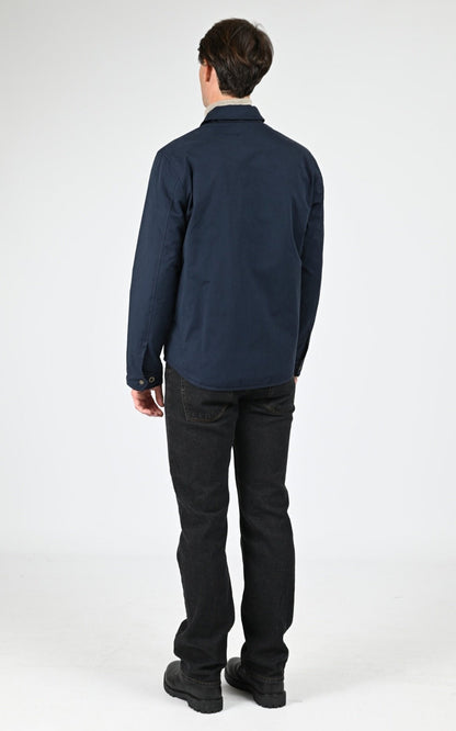 Veste Textile Homme Woolrich, modèle Cloth alaskan os2001 de couleur melton blue