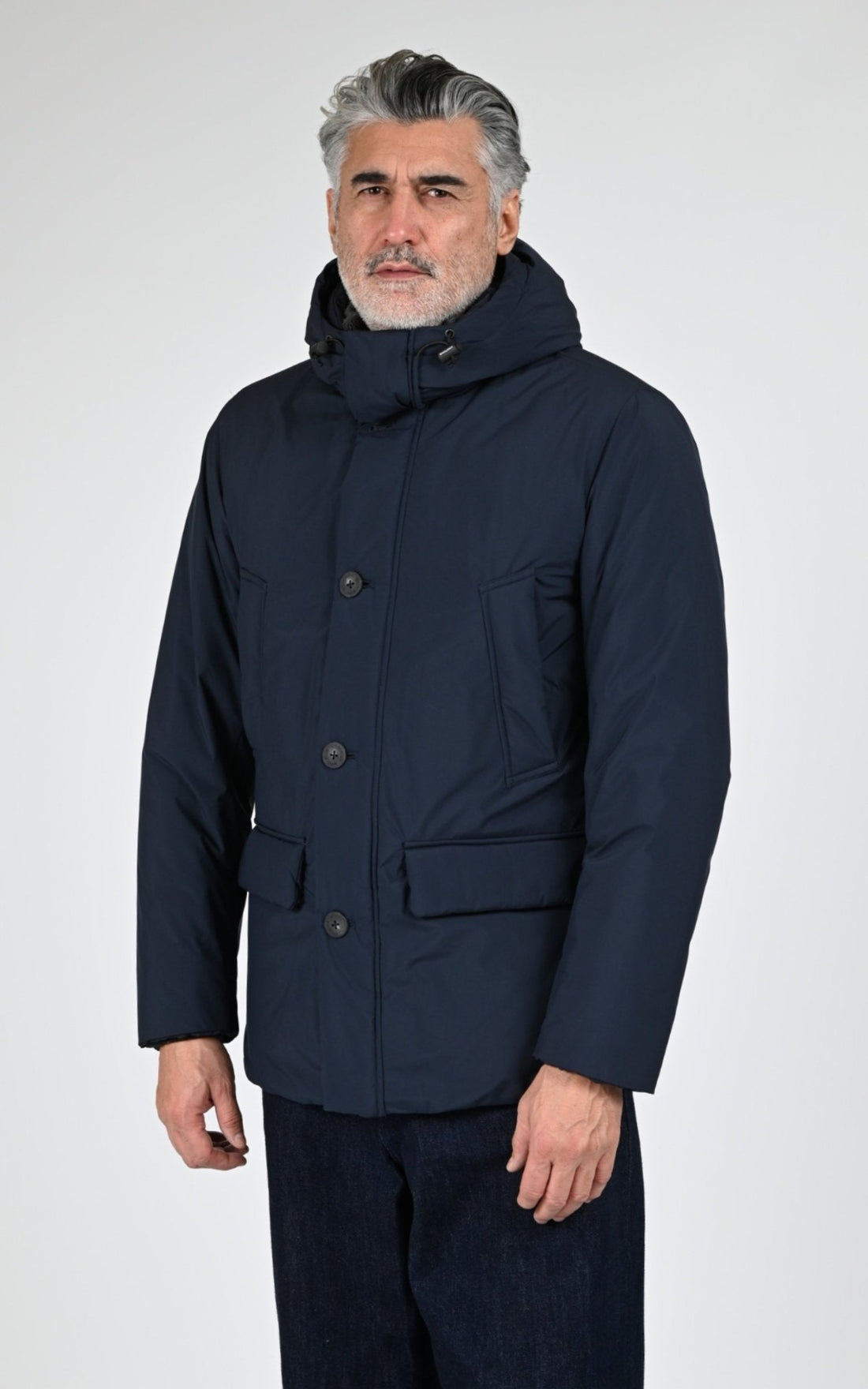 Parka Textile Homme Woolrich, modèle Cloud artic parka ou2092 de couleur melton blue