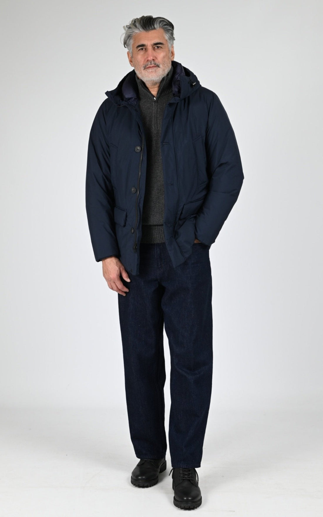 Parka Textile Homme Woolrich, modèle Cloud artic parka ou2092 de couleur melton blue