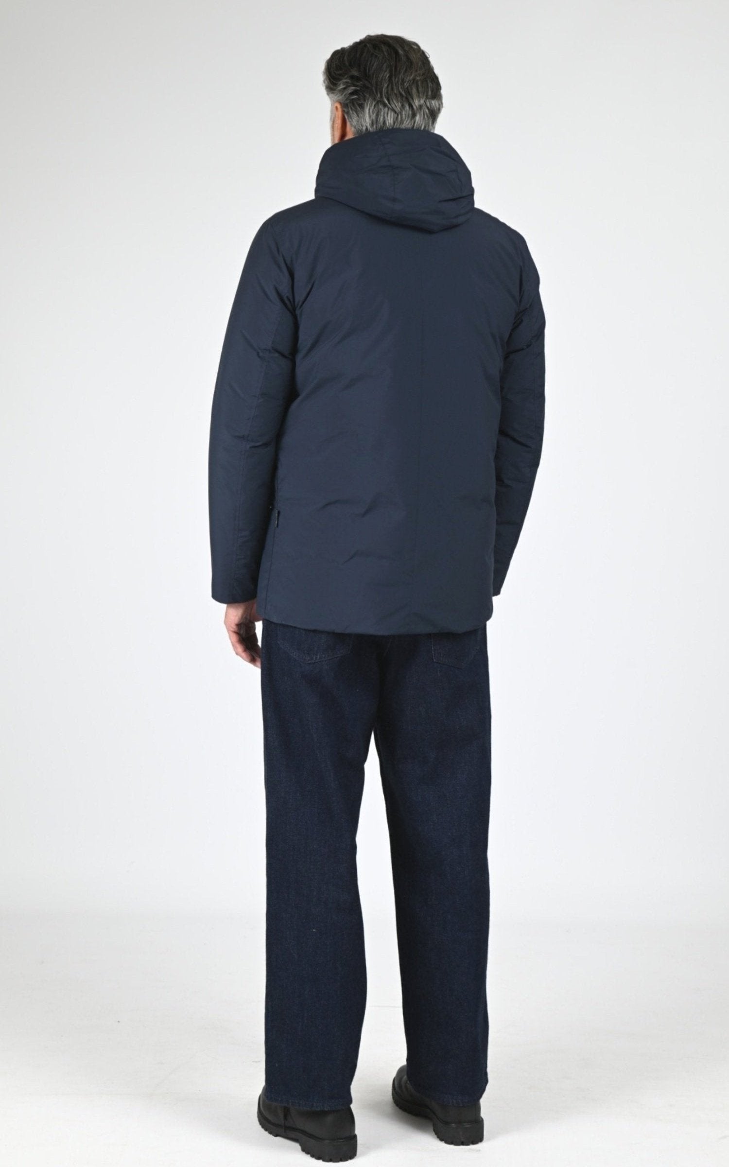 Parka Textile Homme Woolrich, modèle Cloud artic parka ou2092 de couleur melton blue 4