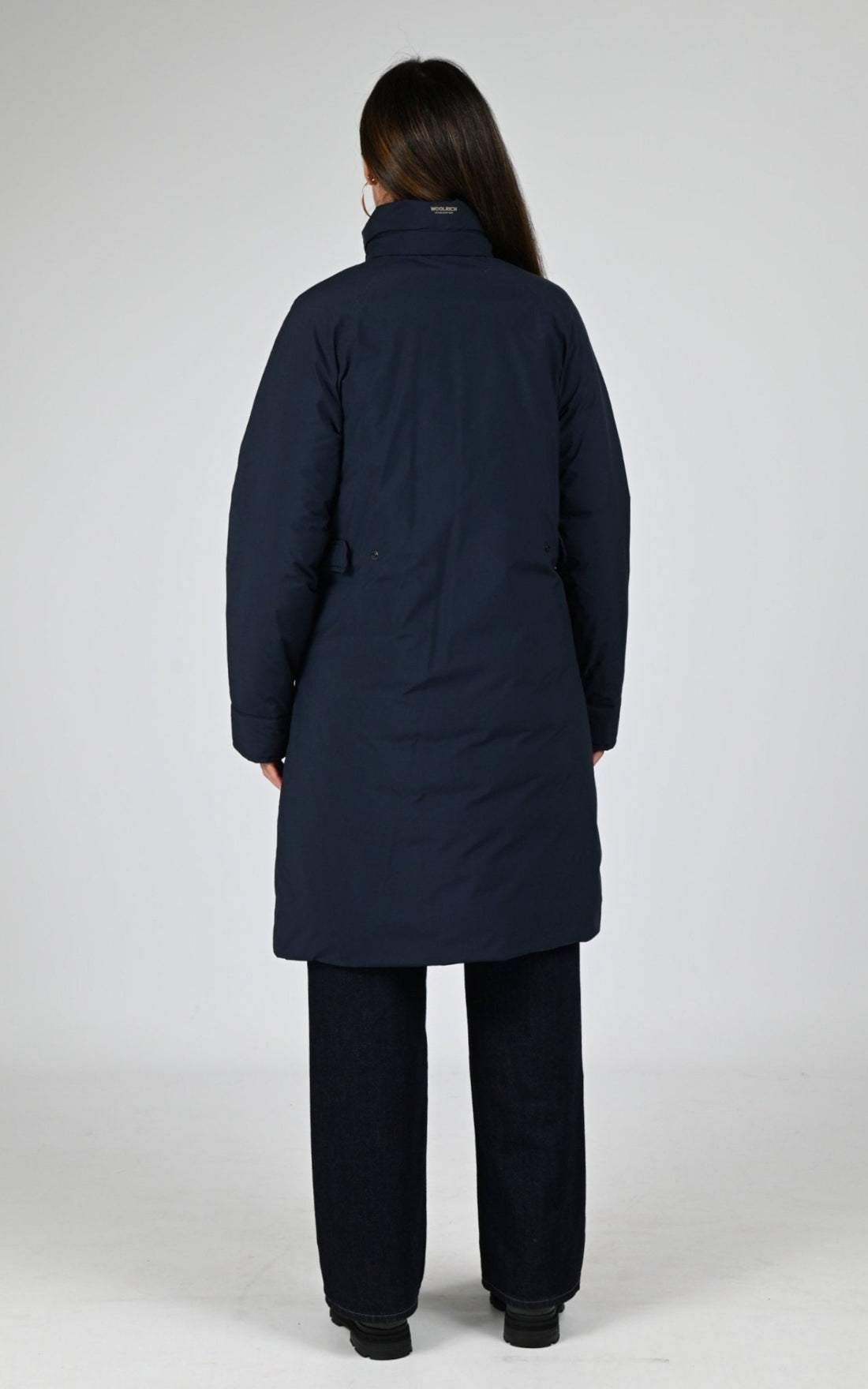 3/4 doudoune Textile Femme Woolrich, modèle Cloud lily ou2112 de couleur melton blue