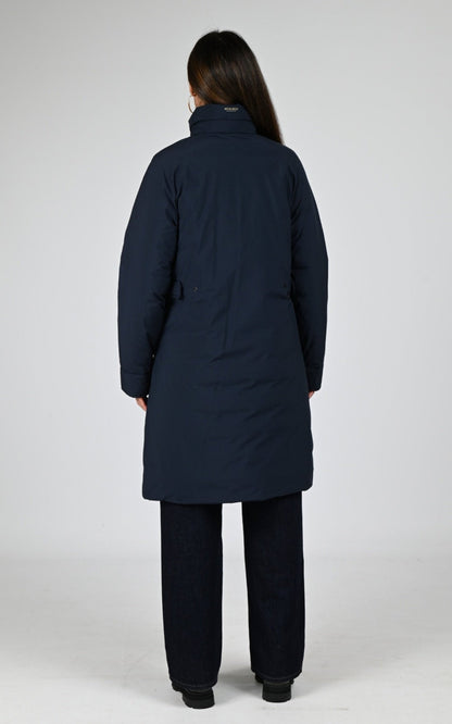 3/4 doudoune Textile Femme Woolrich, modèle Cloud lily ou2112 de couleur melton blue