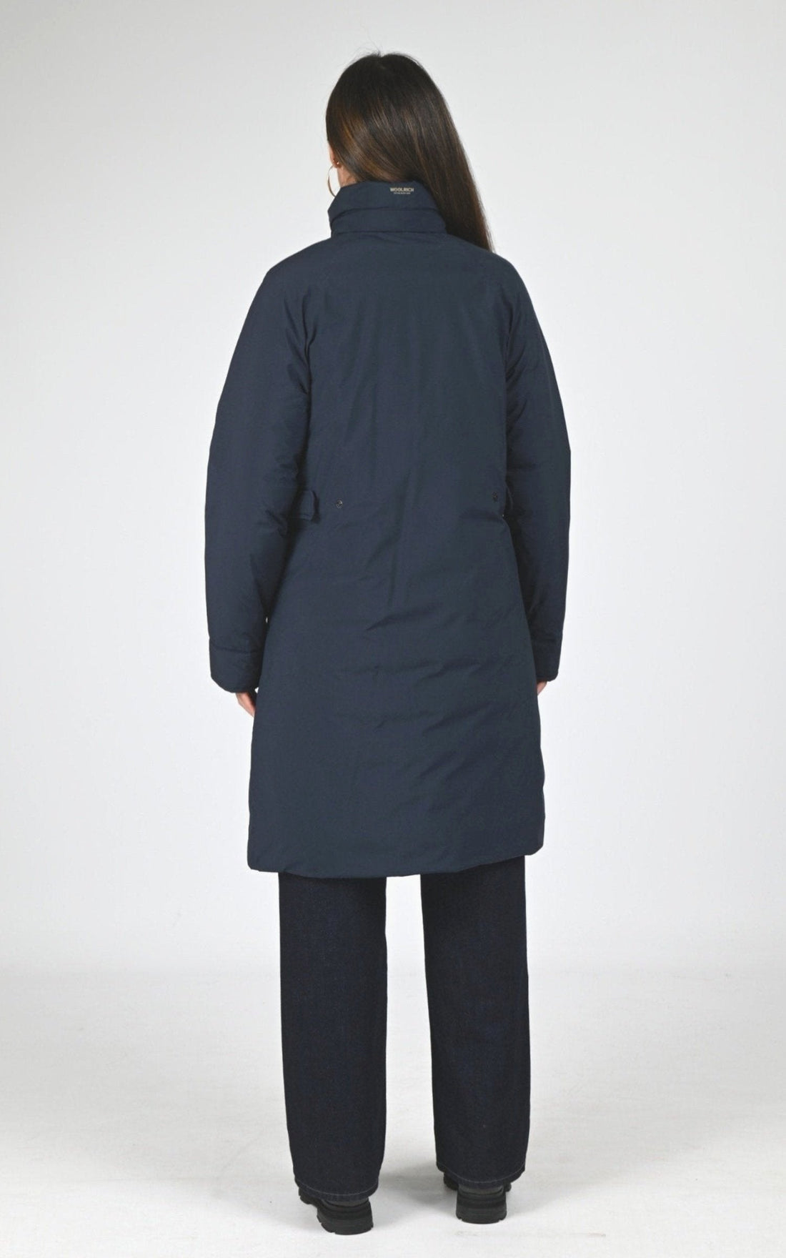 3/4 doudoune Textile Femme Woolrich, modèle Cloud lily ou2112 de couleur melton blue