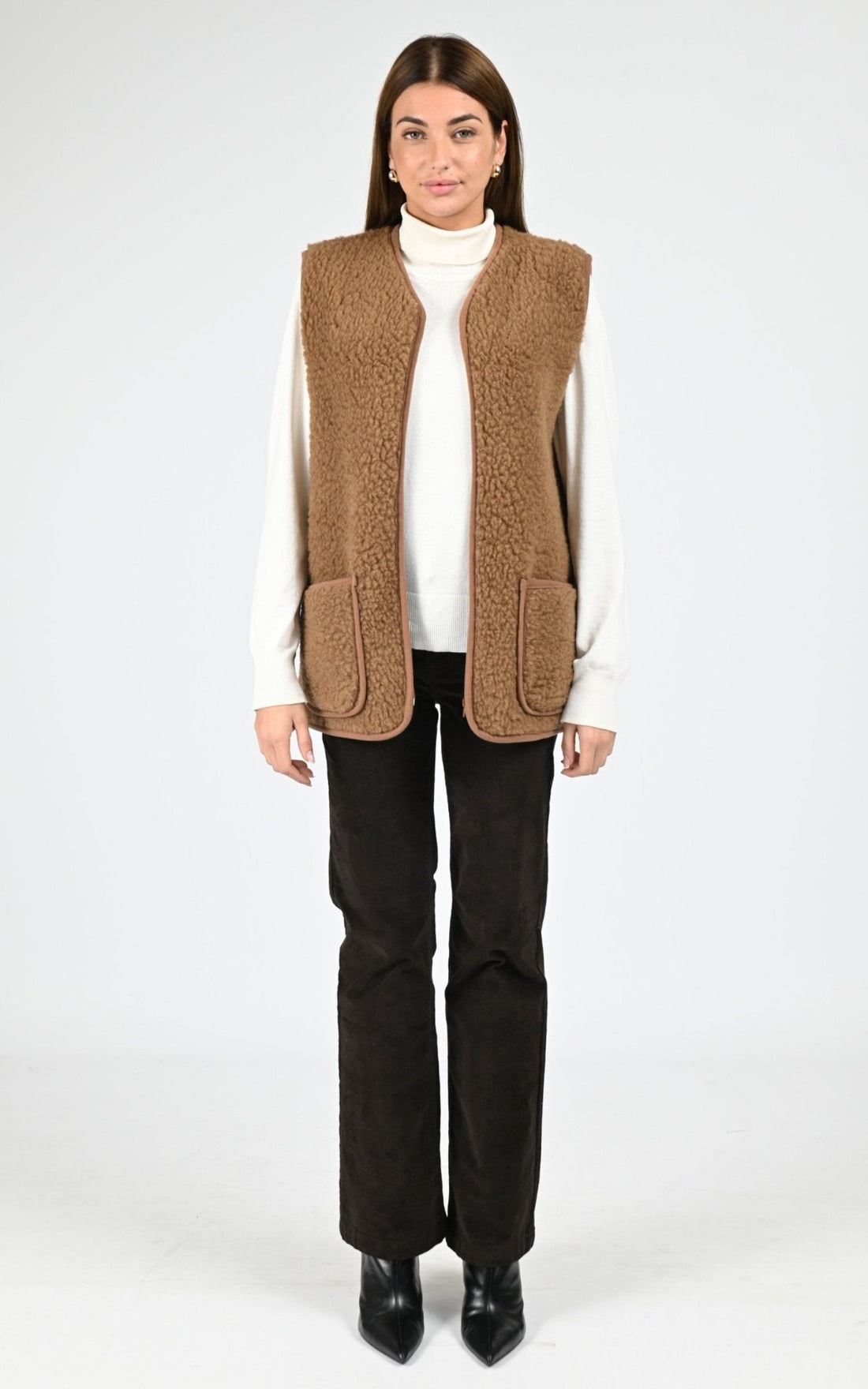 Gilet Textile Homme La Canadienne, modèle Cool de couleur marron